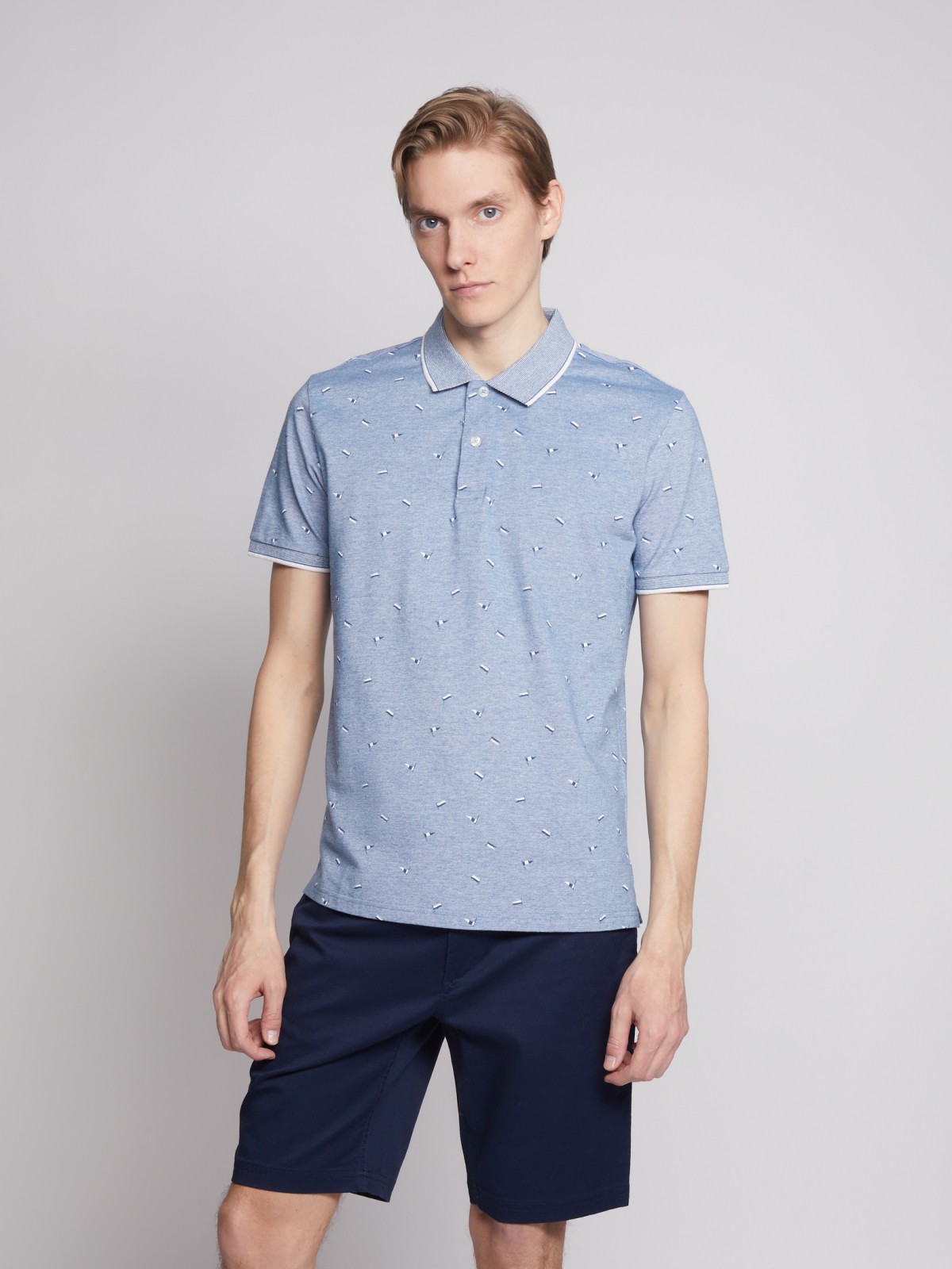 Футболка поло с узором