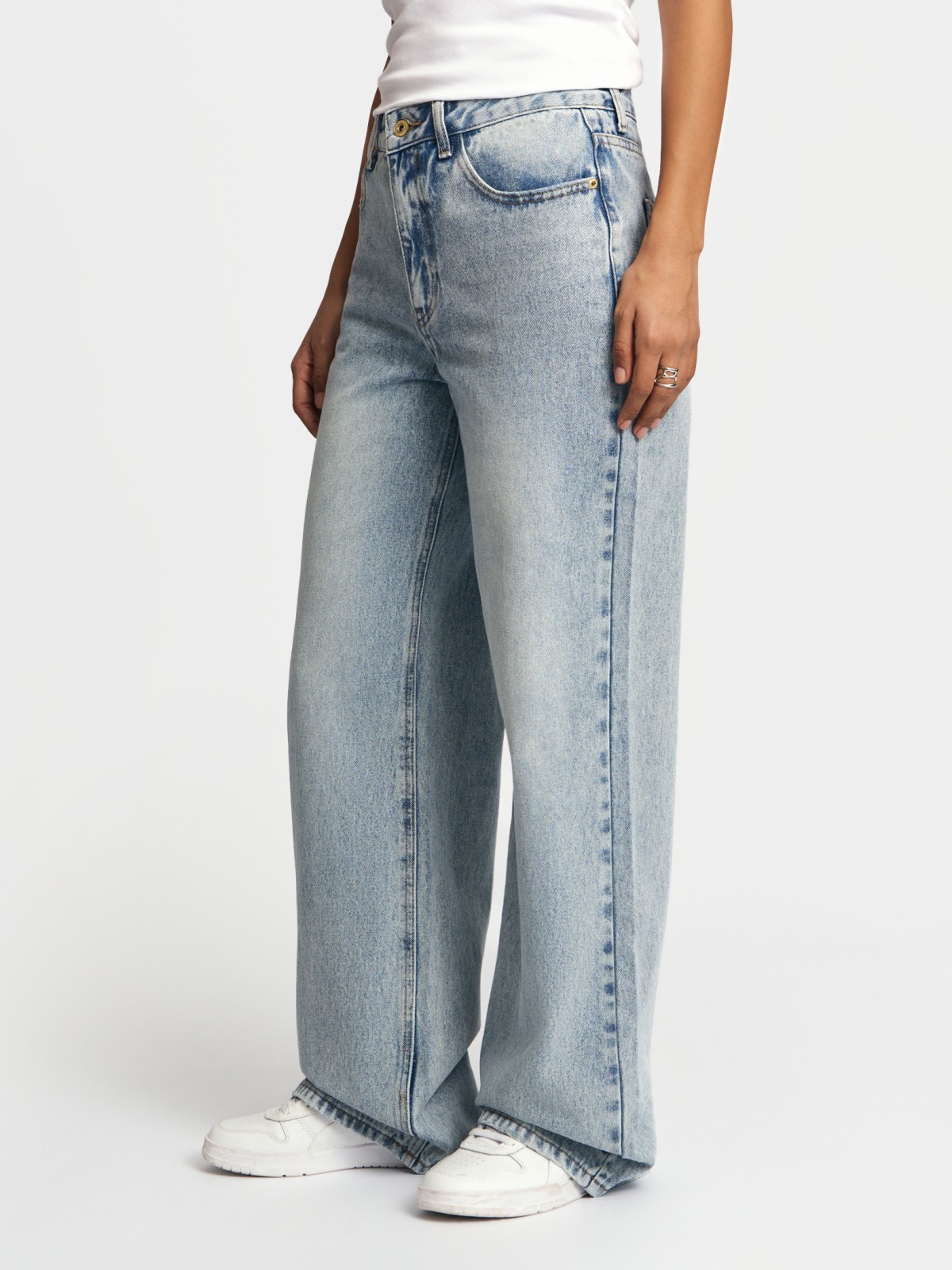 Джинсы силуэта Wide из хлопка