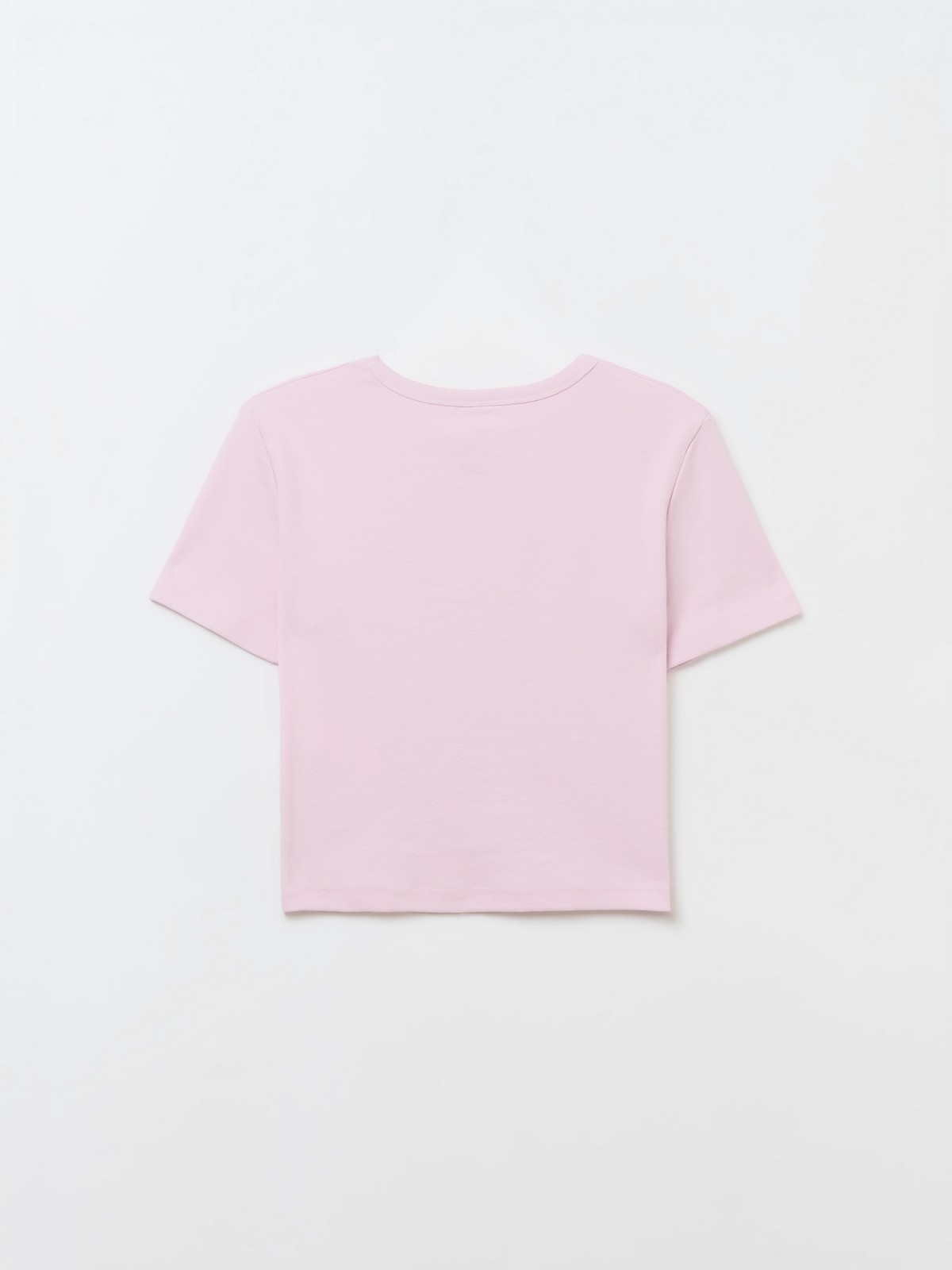 Кроп топ из хлопка с коротким рукавом