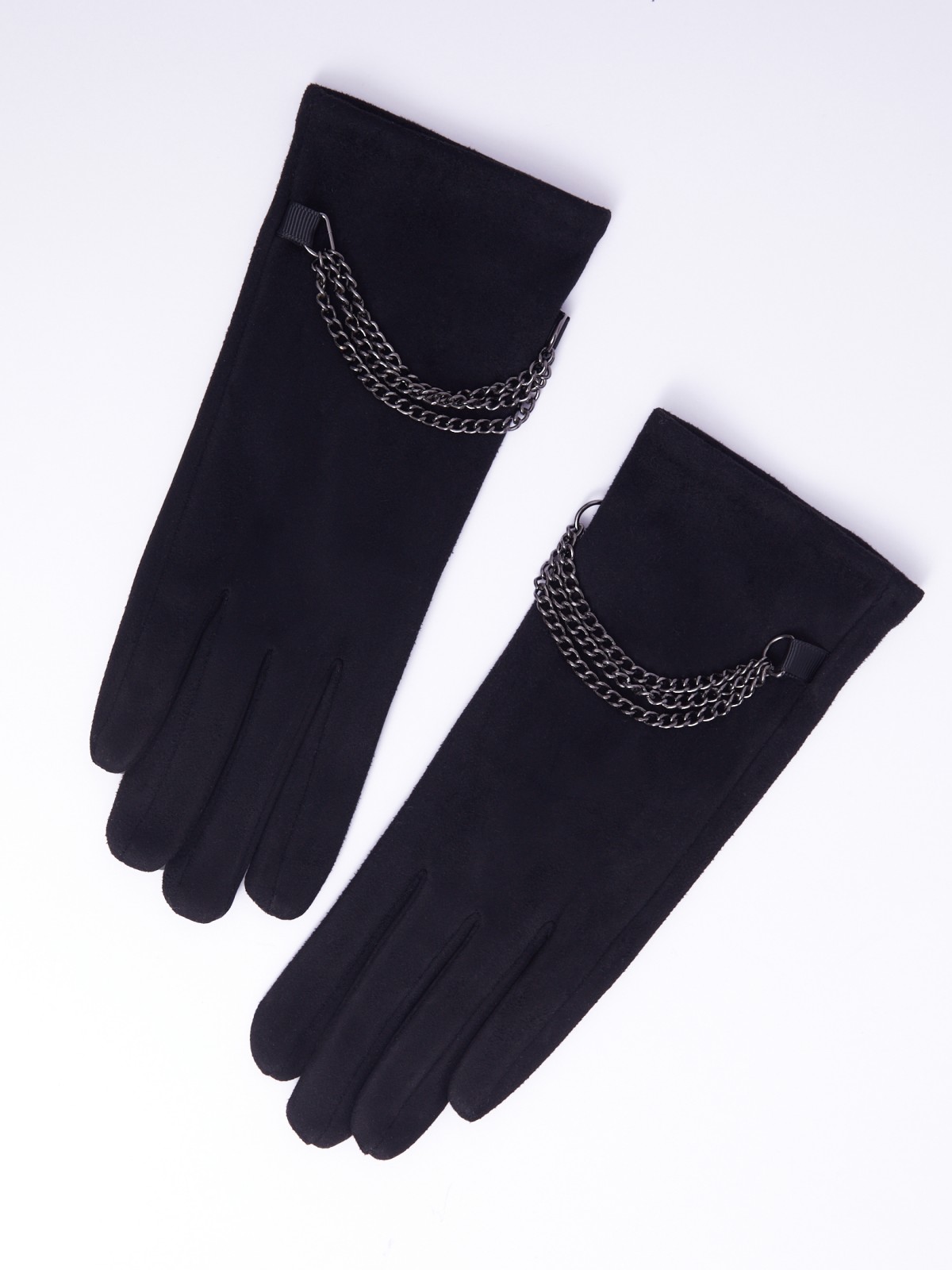 Утеплённые текстильные перчатки с функцией Touch Screen zolla 023339659035, цвет черный, размер S