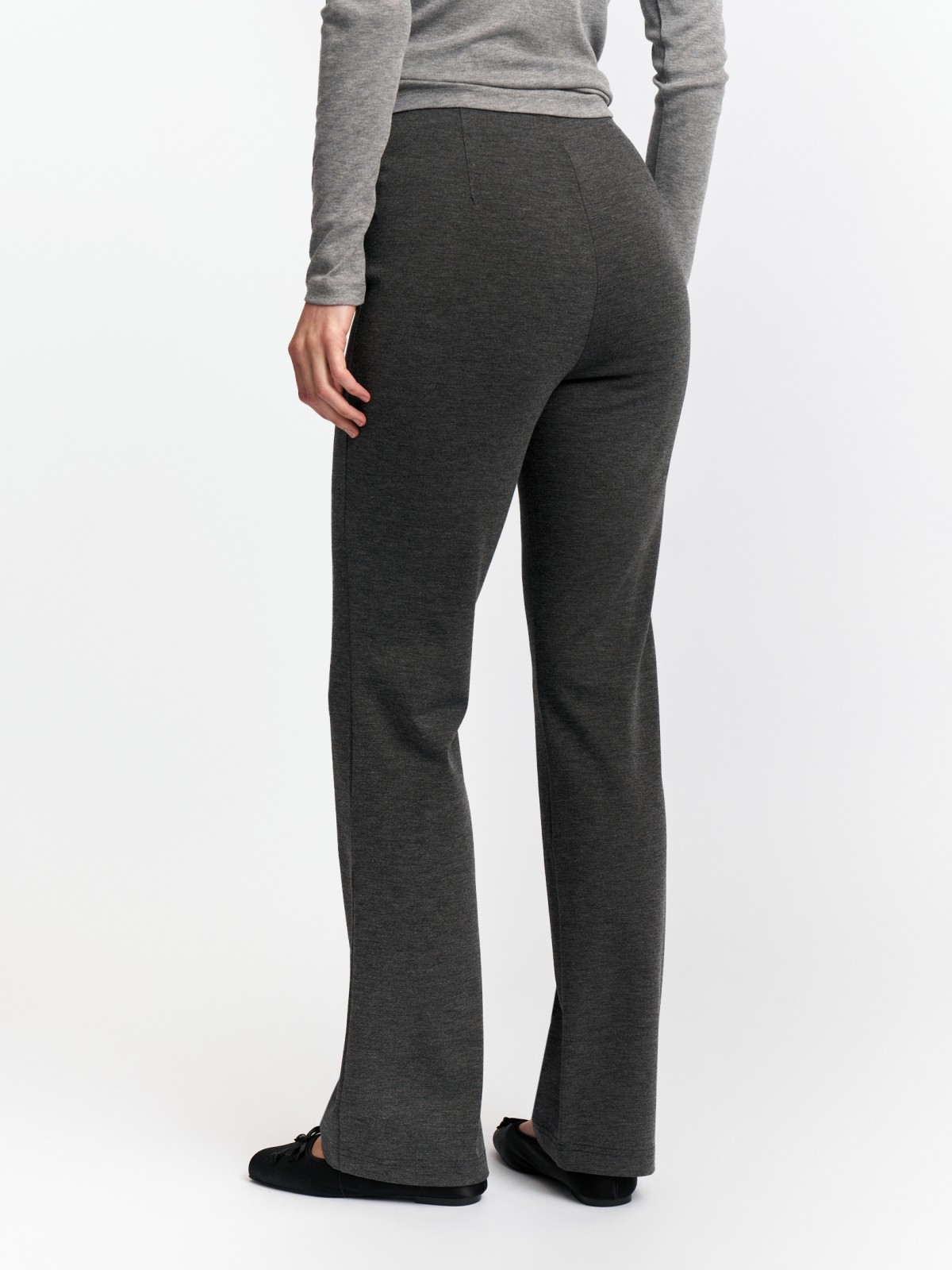 Брюки Bootcut из трикотажа со стрелками