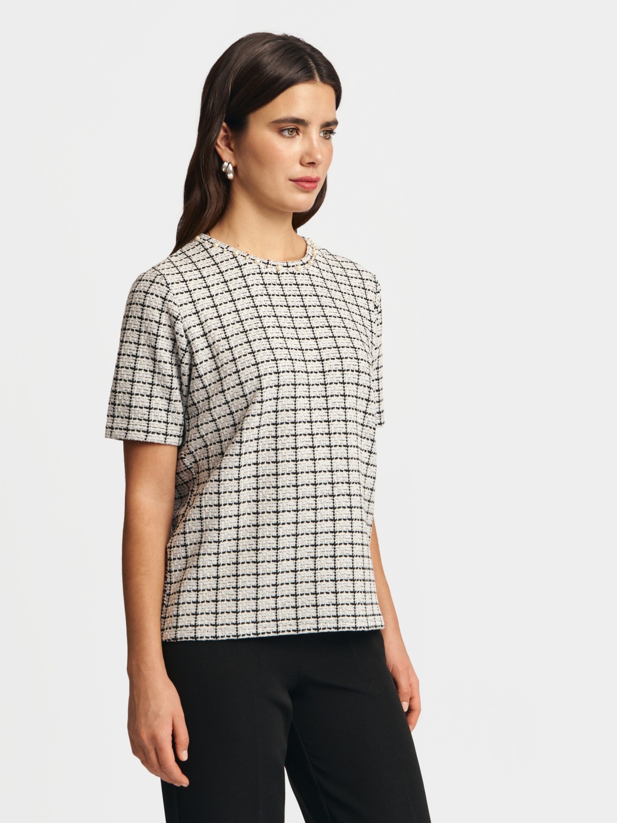 Твидовая футболка