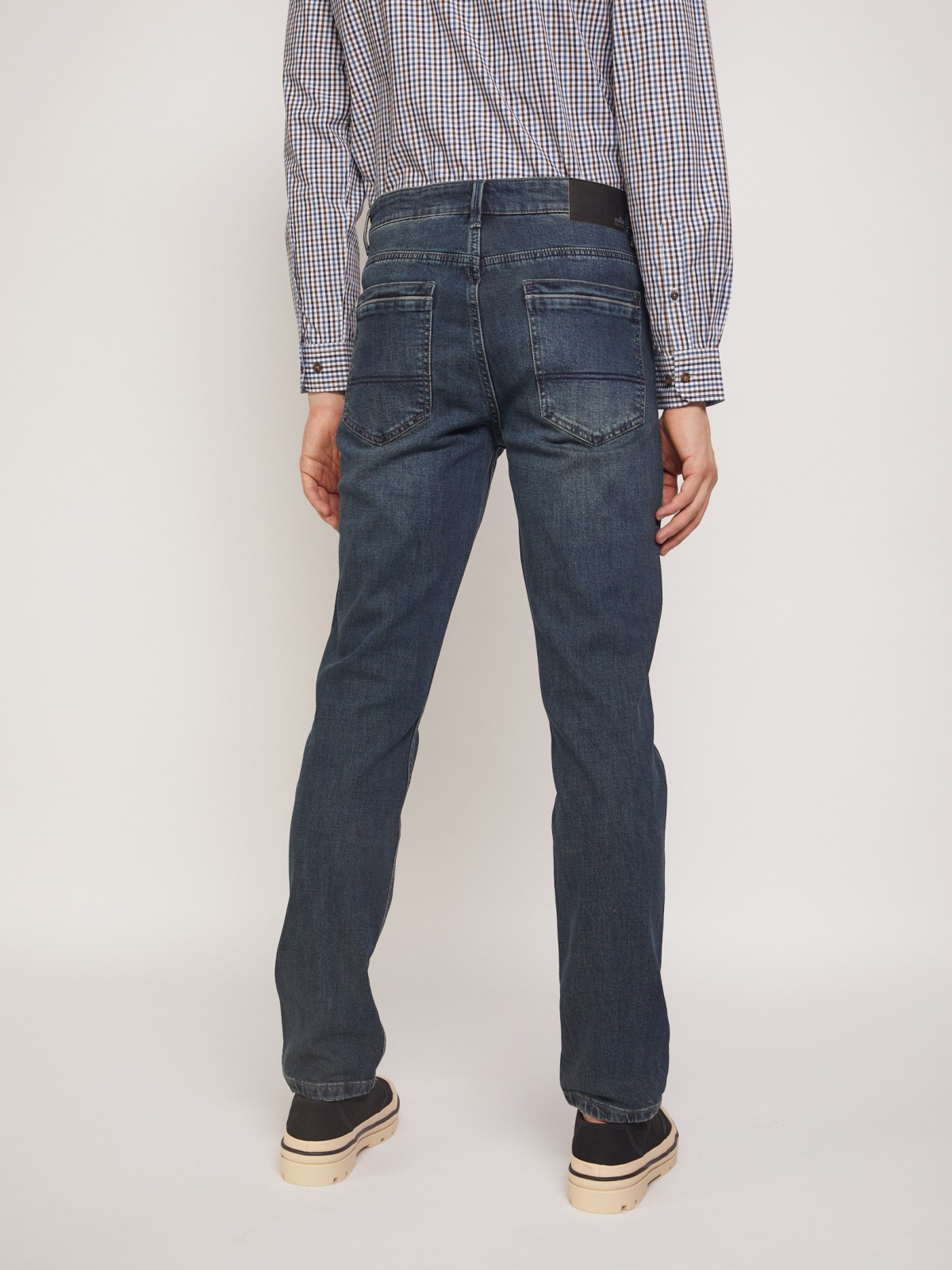 Брюки джинсовые zolla 01134714S153, цвет темно-бирюзовый, размер 29 - фото 5