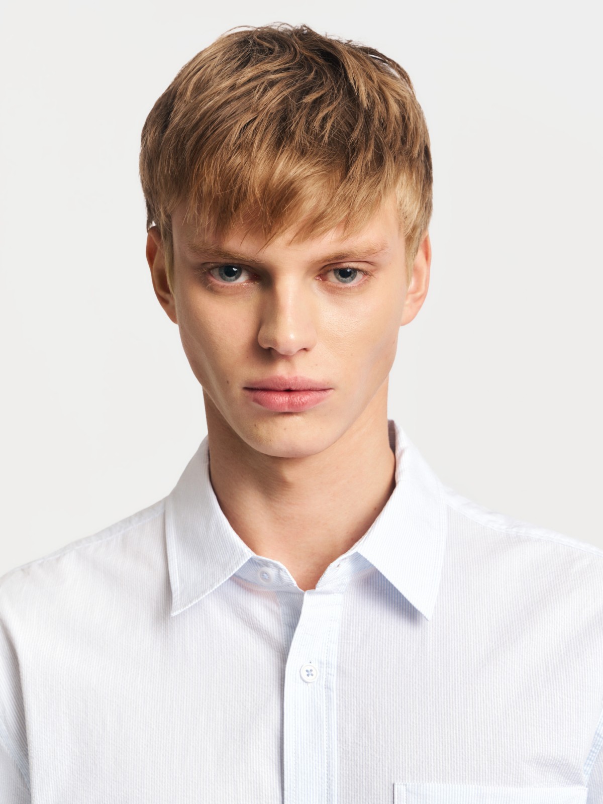 Рубашка в полоску из хлопка