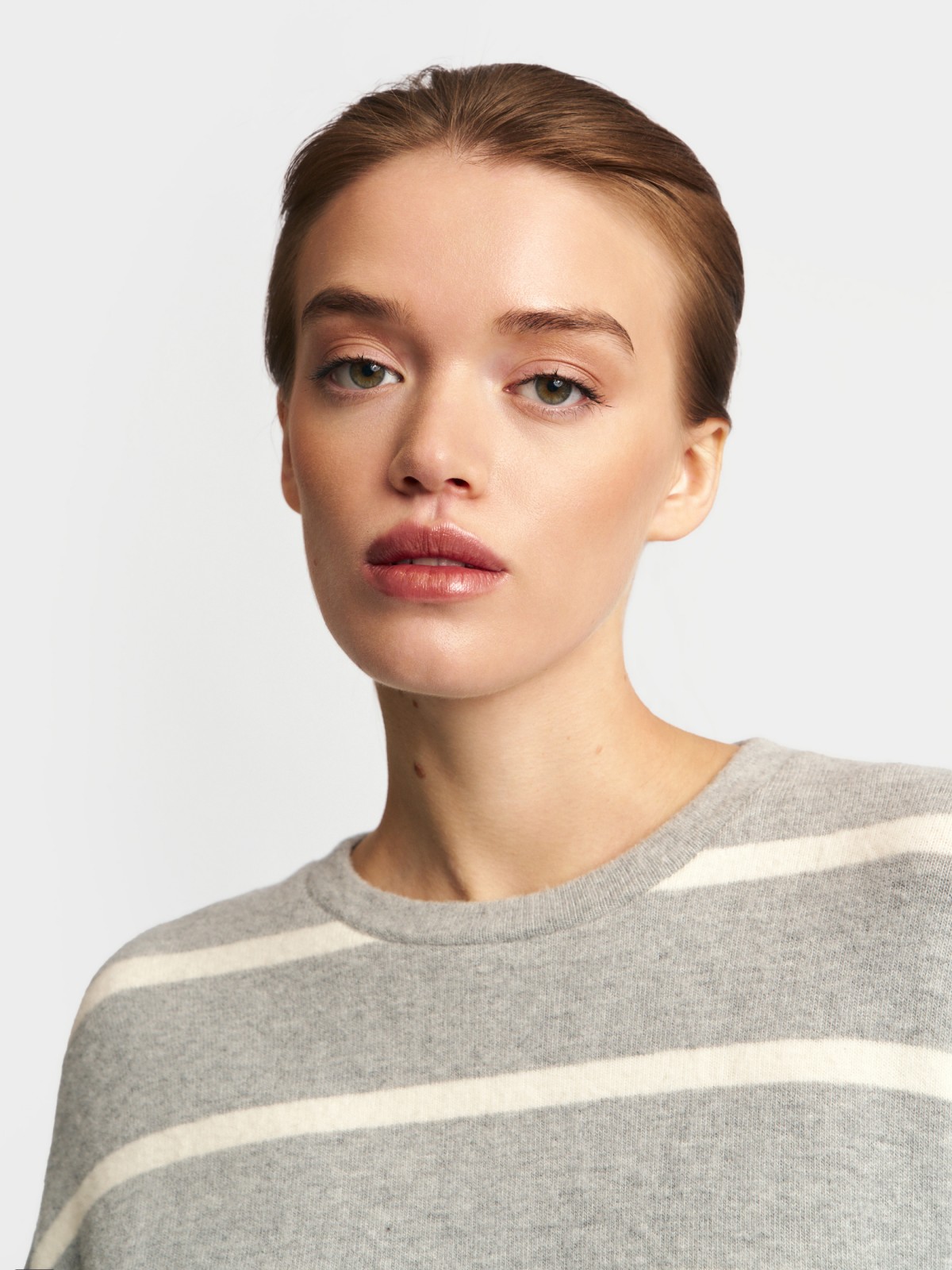 Джемпер из вязаного трикотажа в полоску