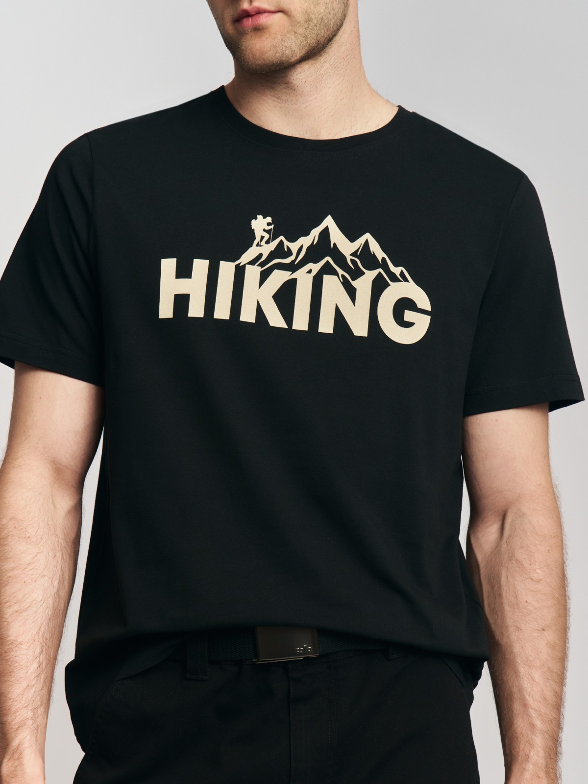 Футболка из хлопка с принтом-надписью