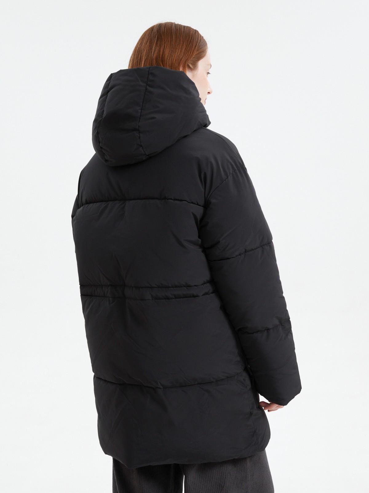 Тёплая куртка с капюшоном и кулиской