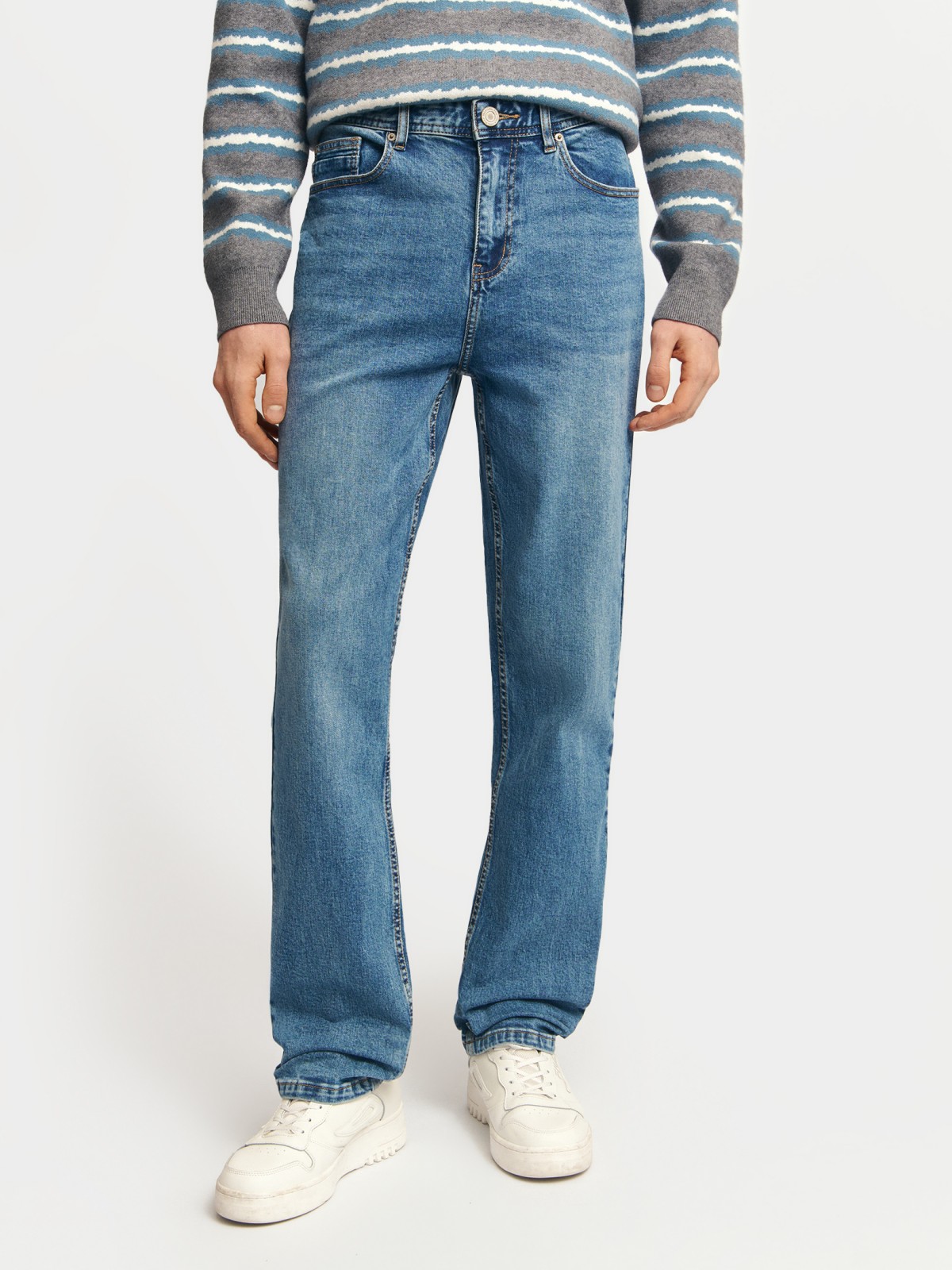 Джинсы прямого фасона из хлопка