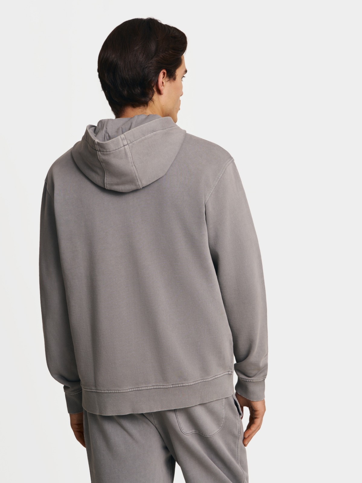 Трикотажная толстовка из хлопка с капюшоном