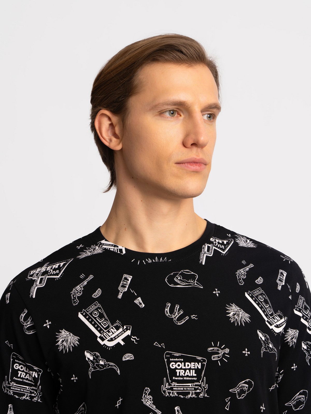 Футболка из хлопка с принтом