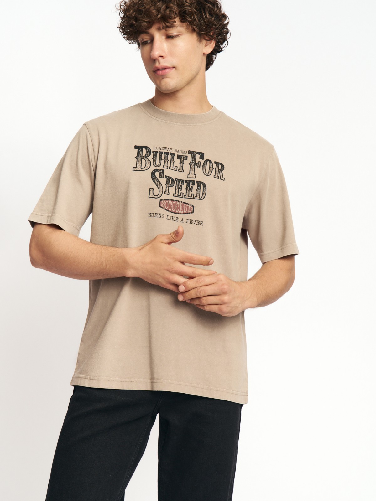 Футболка из хлопка с принтом