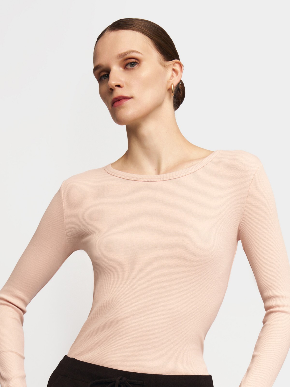 Трикотажный лонгслив из хлопка