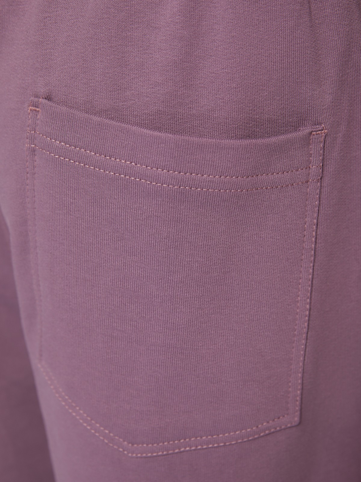 Трикотажные шорты из хлопка на резинке zolla 014237J2Q052, цвет фиолетовый, размер S - фото 5