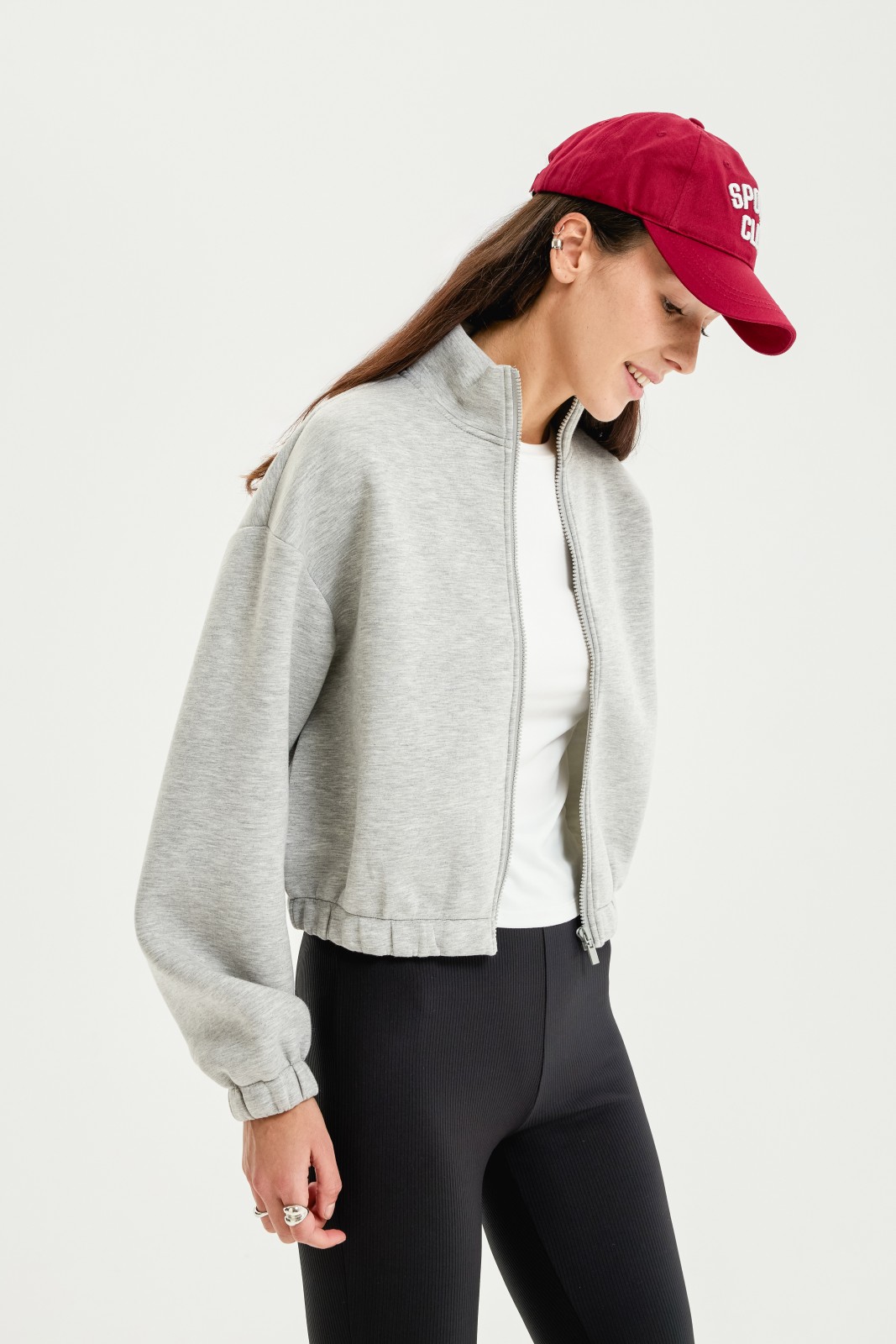 Трикотажная толстовка с воротником