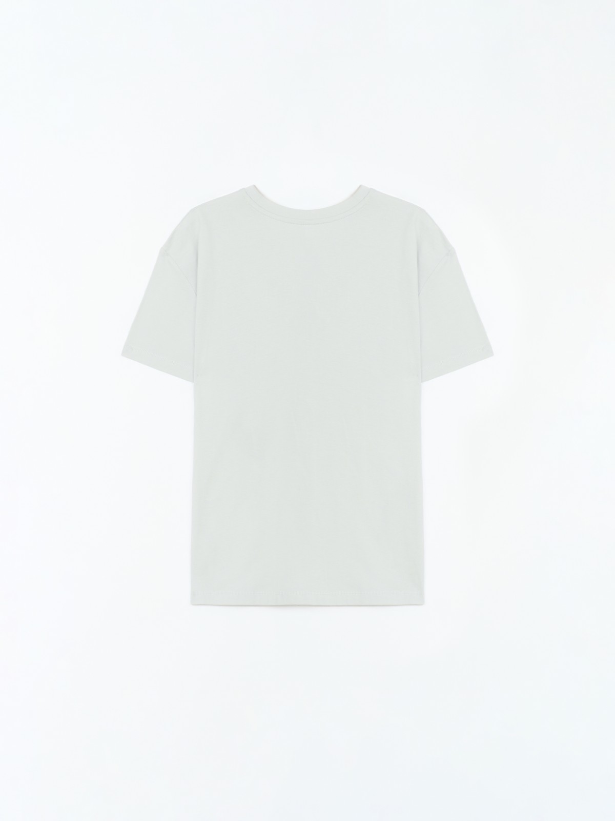 Футболка из хлопка с принтом и надписью