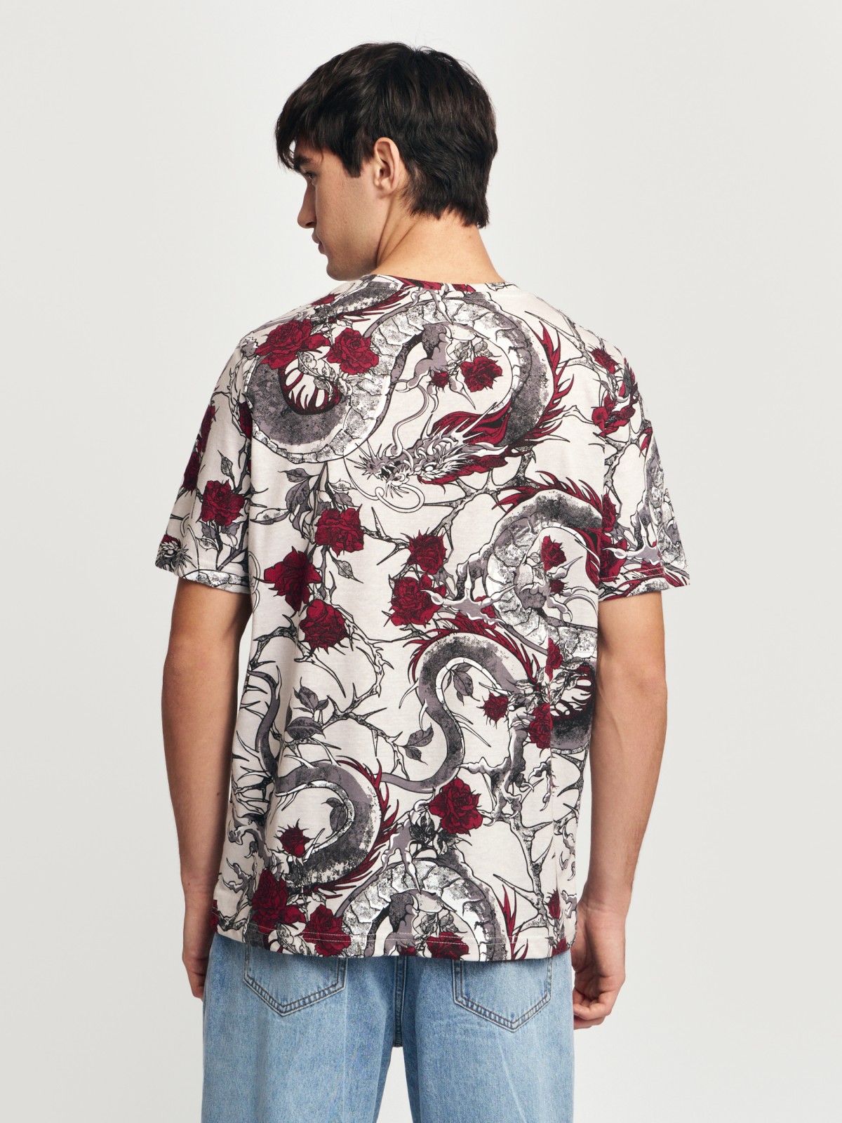 Футболка из хлопка с принтом