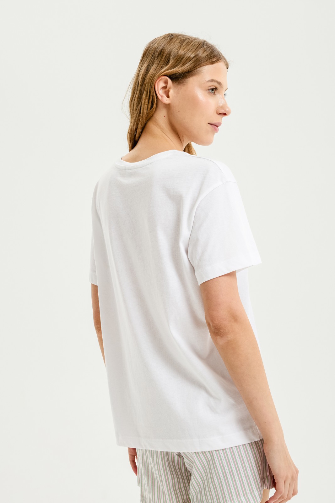 Футболка оверсайз из хлопка с принтом