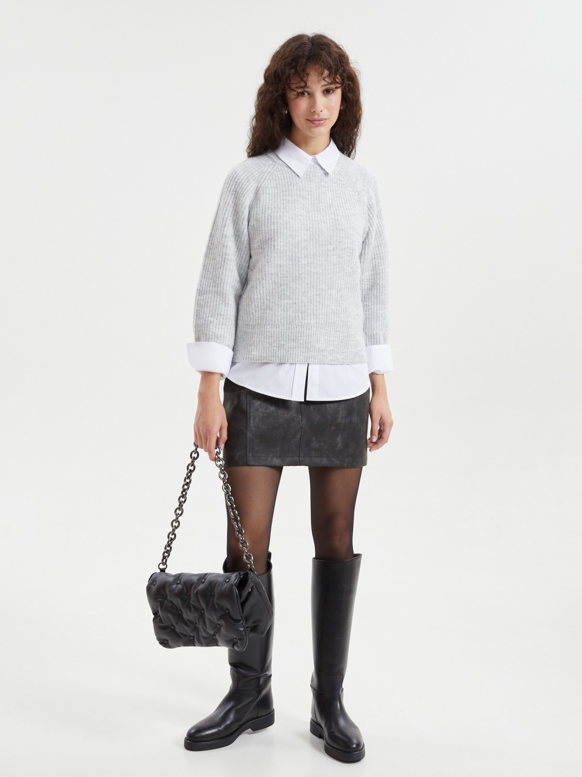 Вязаный джемпер с рукавами реглан