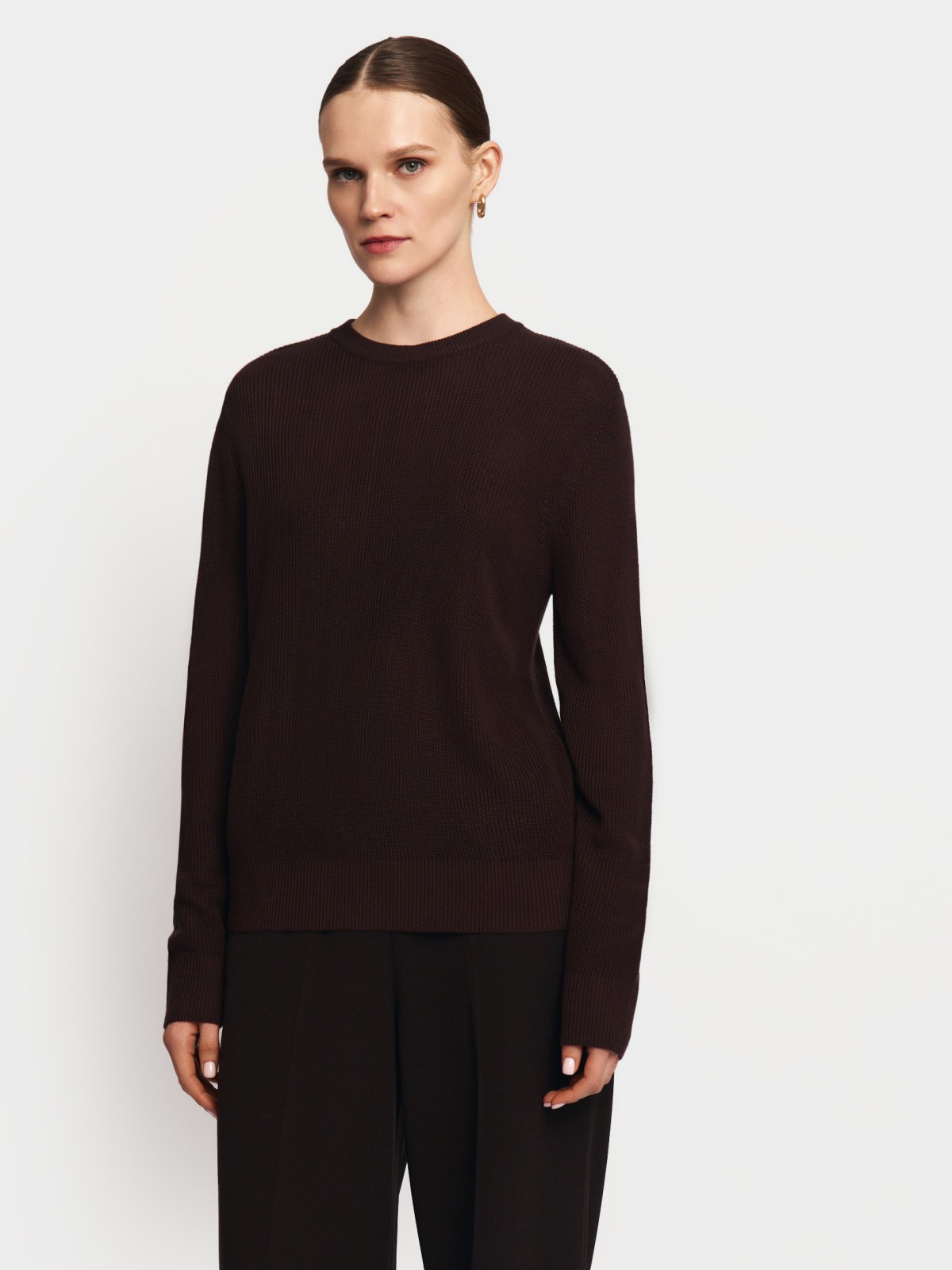 Вязаный джемпер с длинным рукавом