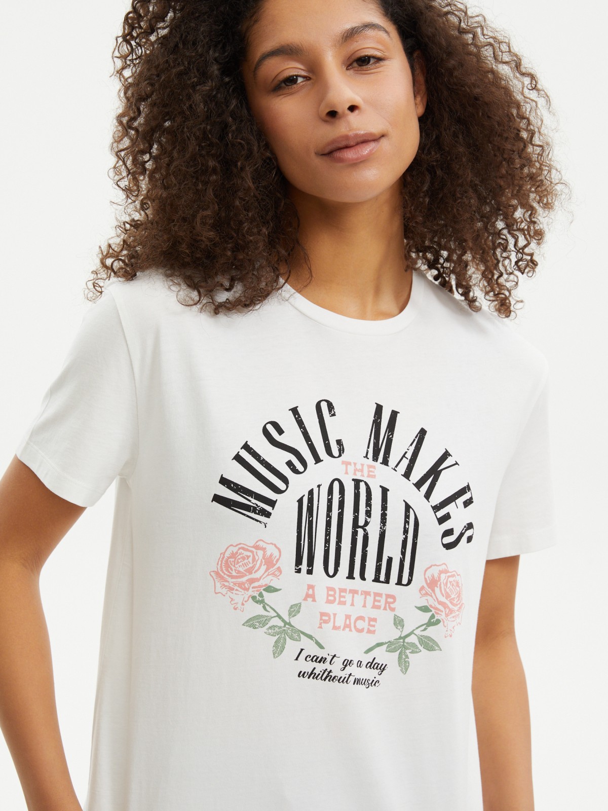 Футболка из хлопка с надписью