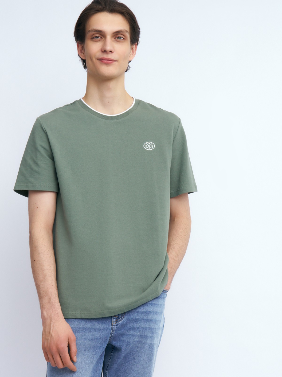 Футболка из хлопка с эмблемой