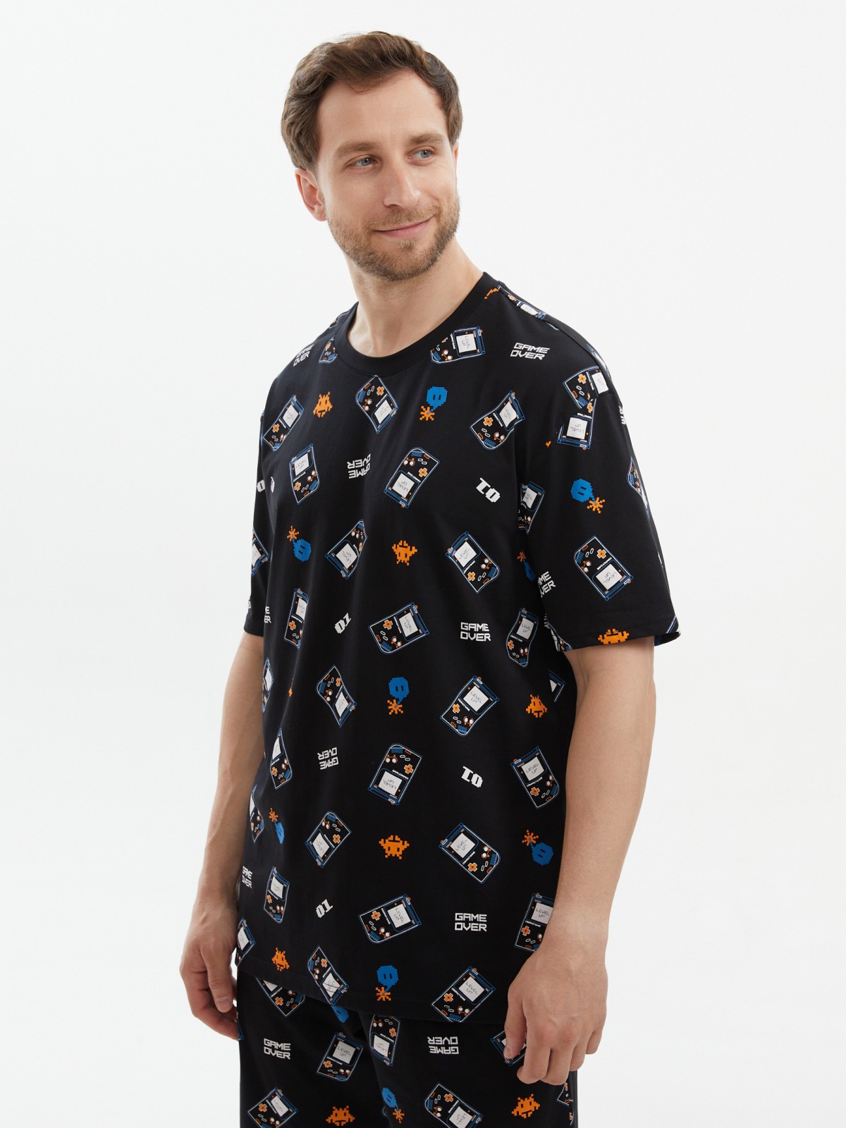 Футболка из хлопка с принтом