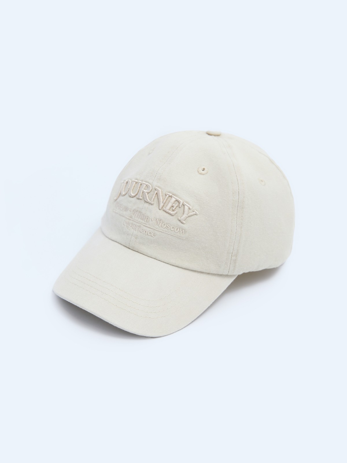 Бейсболка из хлопка с полукруглым козырьком