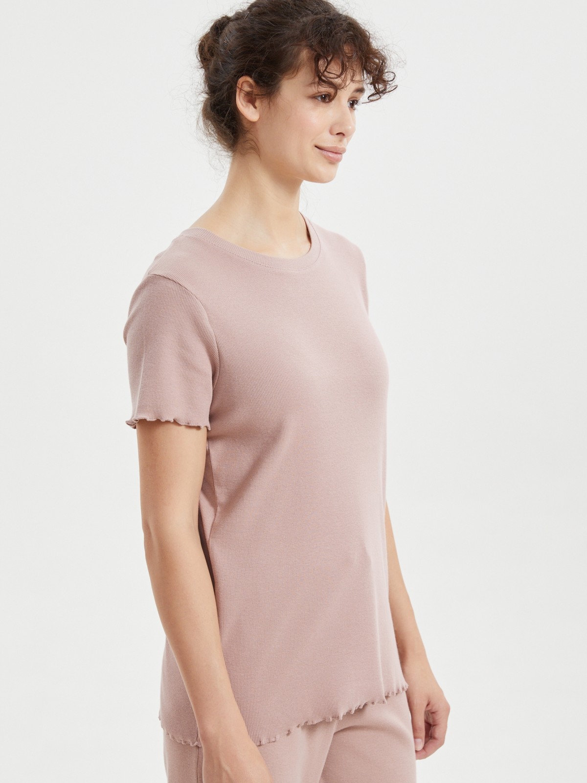 Футболка из хлопка с оборками