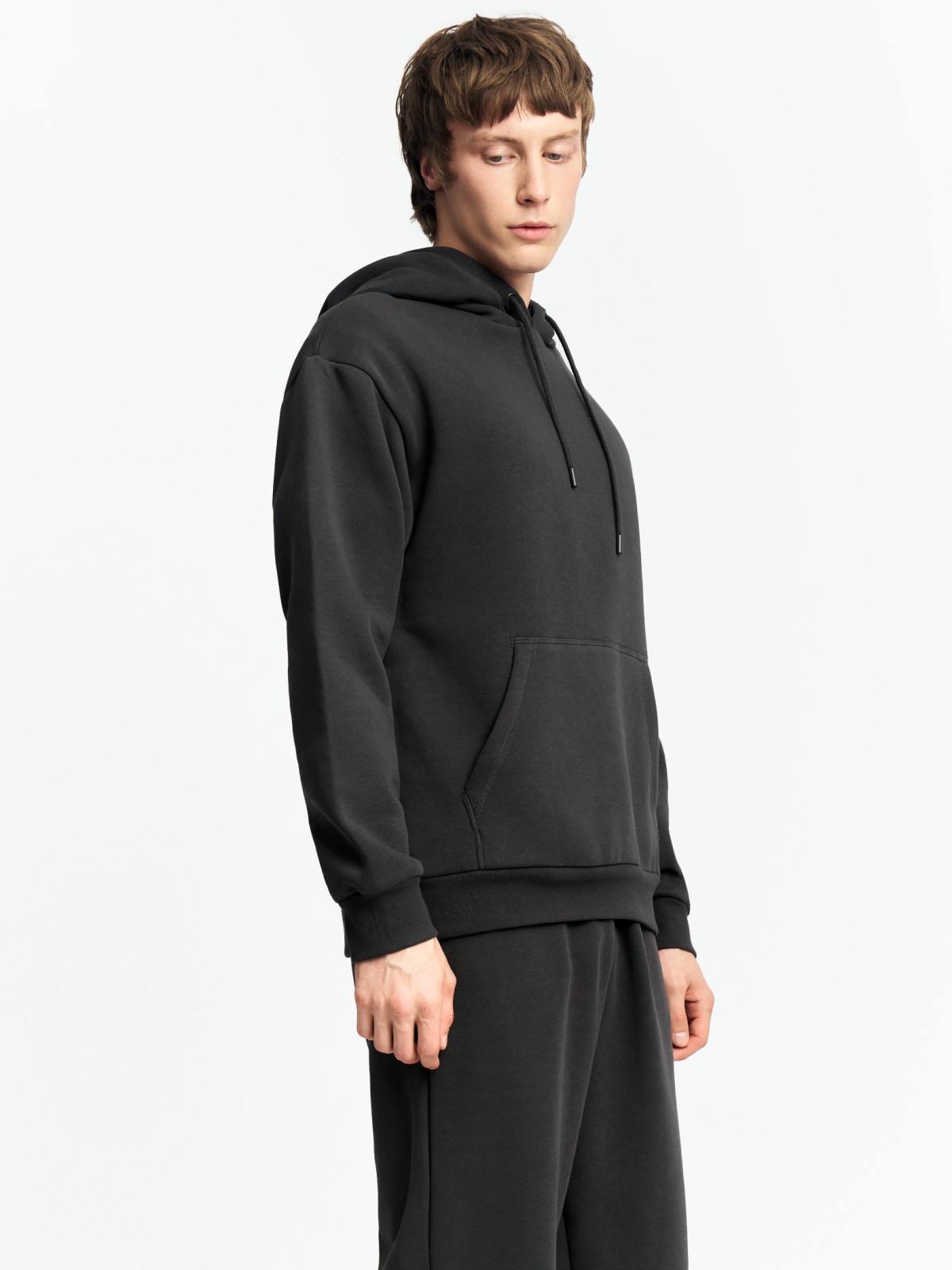 Утеплённый худи с капюшоном и начёсом