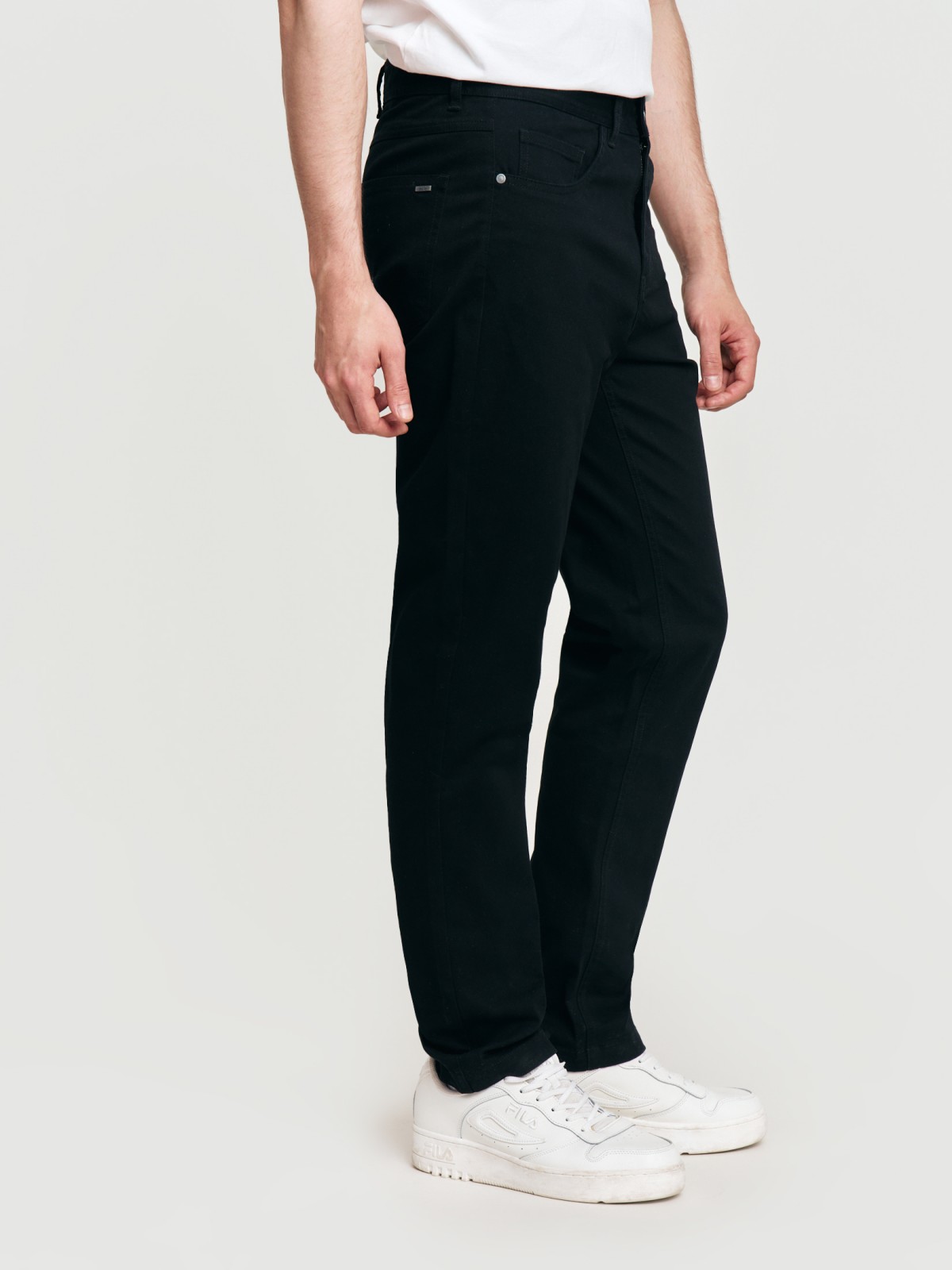 Брюки силуэта Slim из хлопка