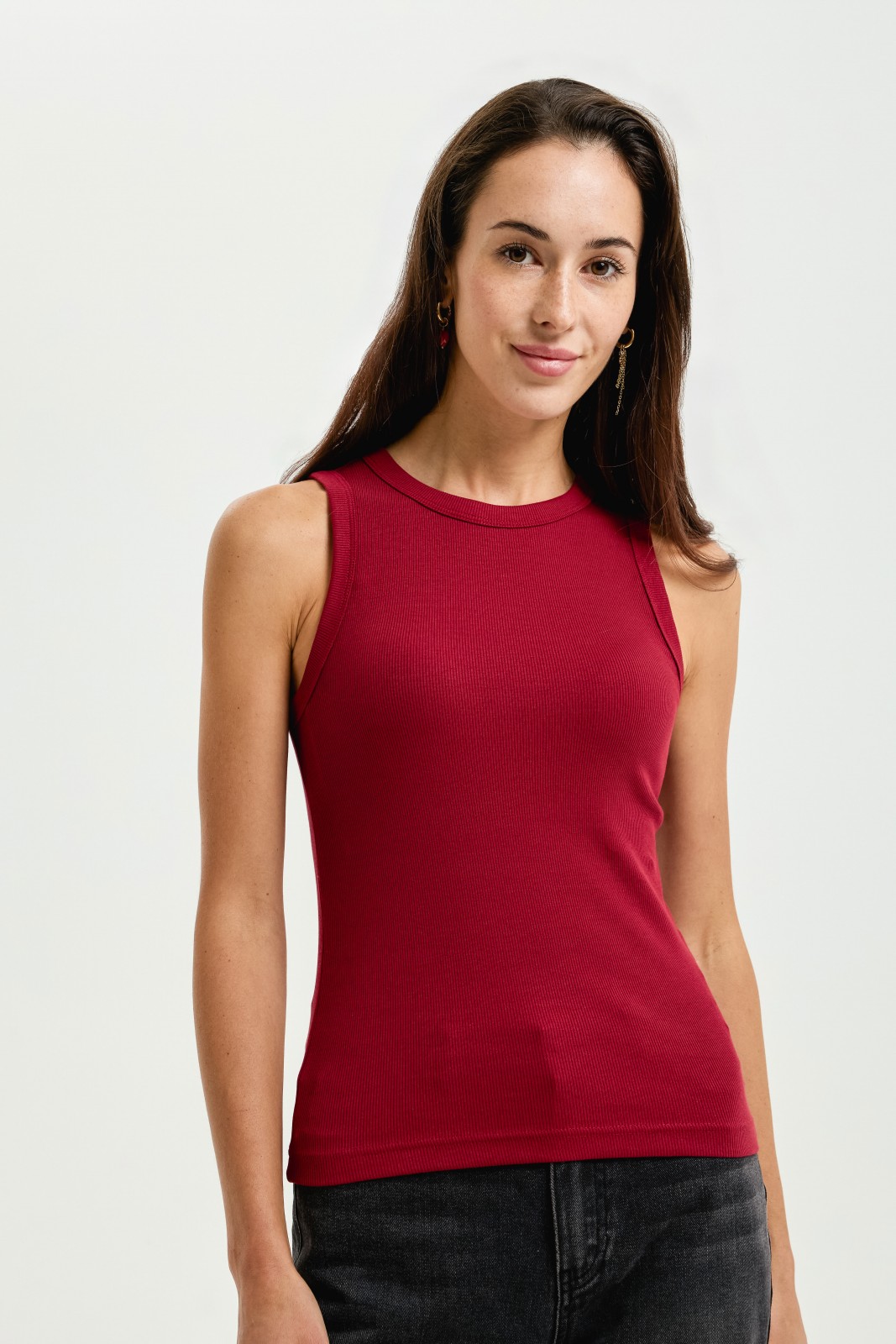 Майка из хлопка без рукавов