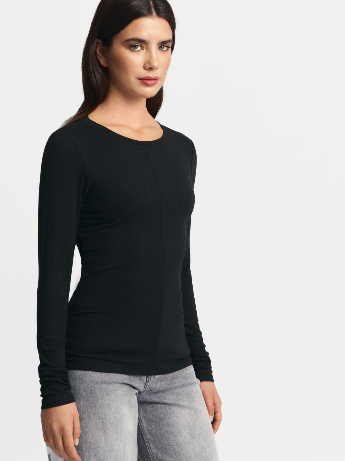 Трикотажный лонгслив из вискозы