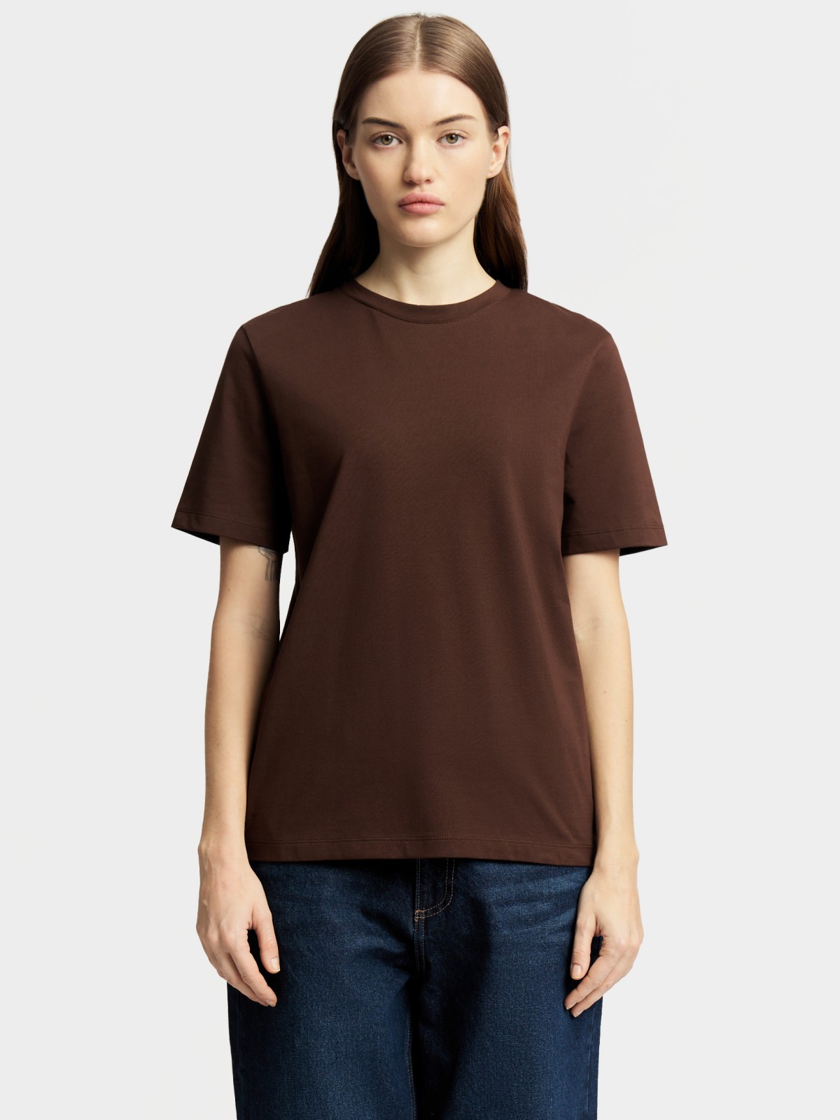 Футболка из хлопка однотонная