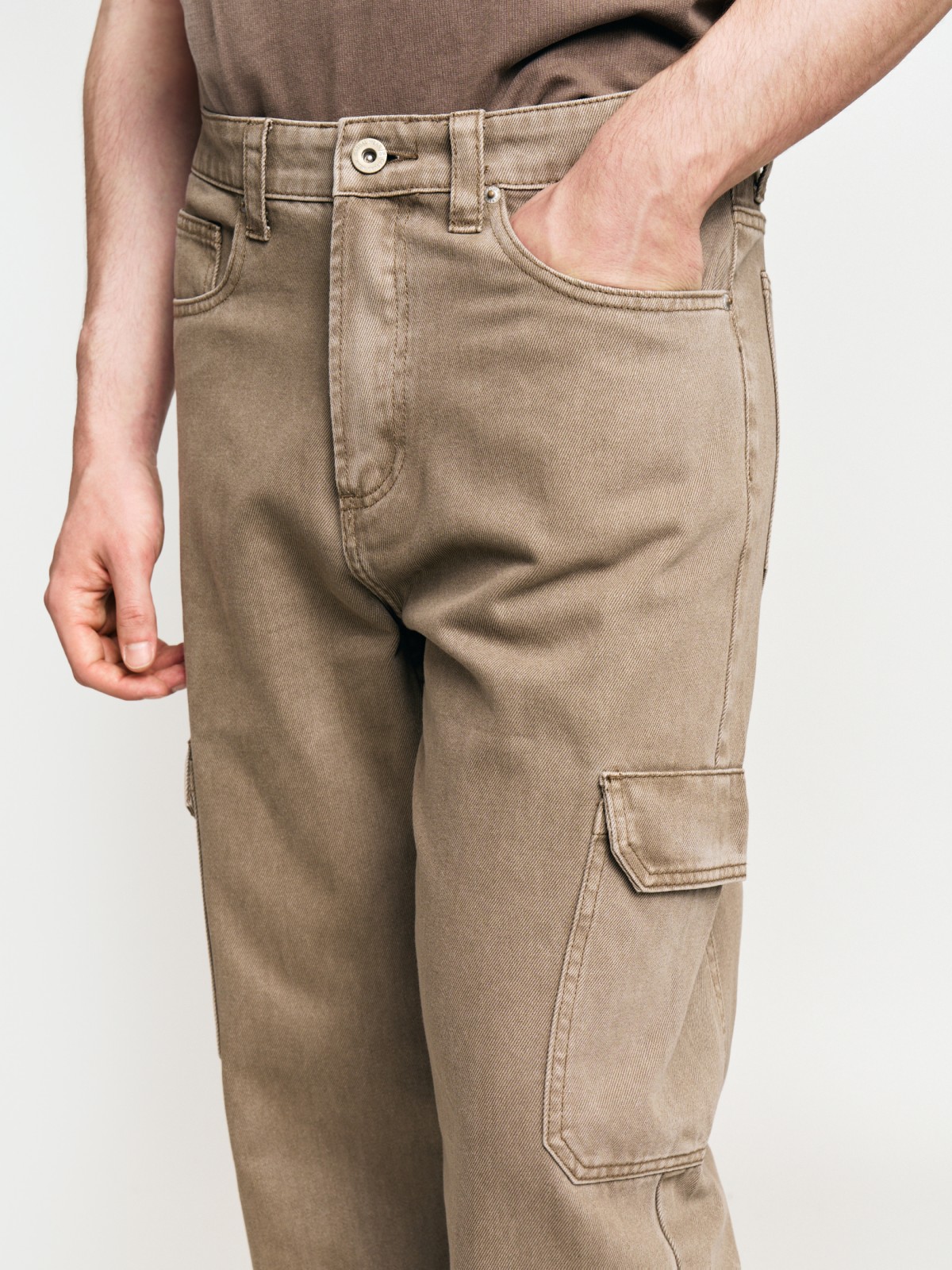 Свободные джинсы Loose с карманами карго