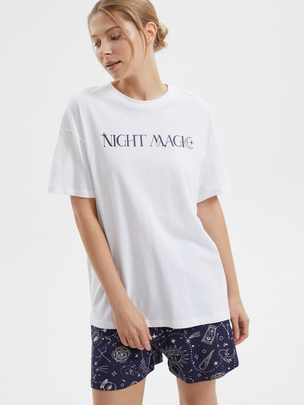 Футболка оверсайз из хлопка с надписью