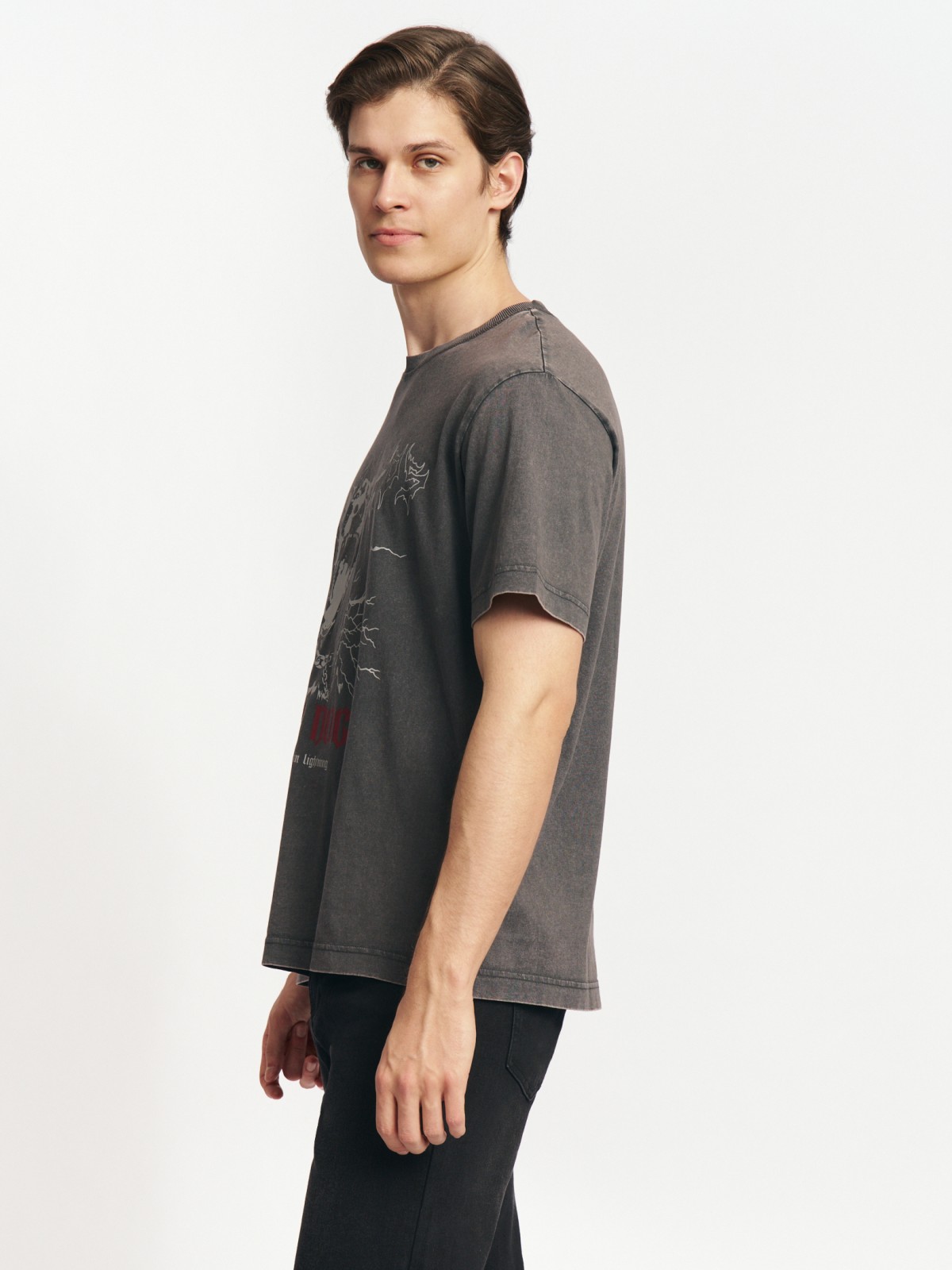 Футболка из хлопка с принтом