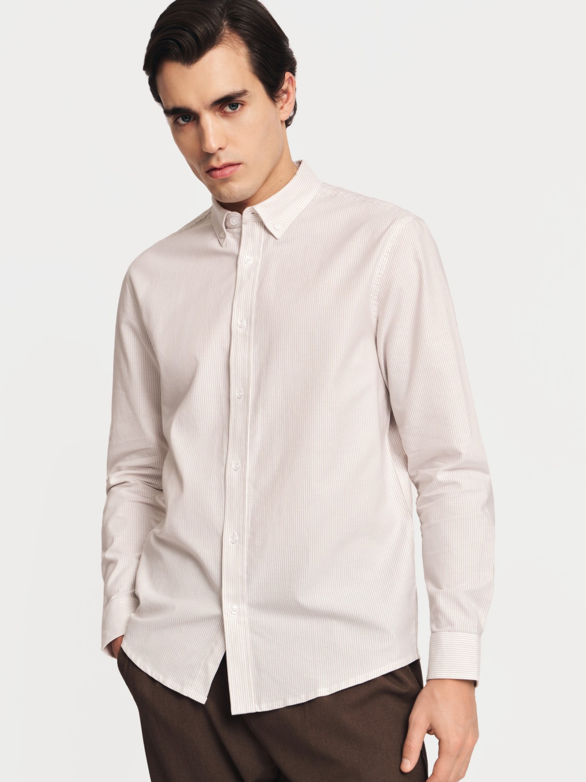 Рубашка в полоску из хлопка