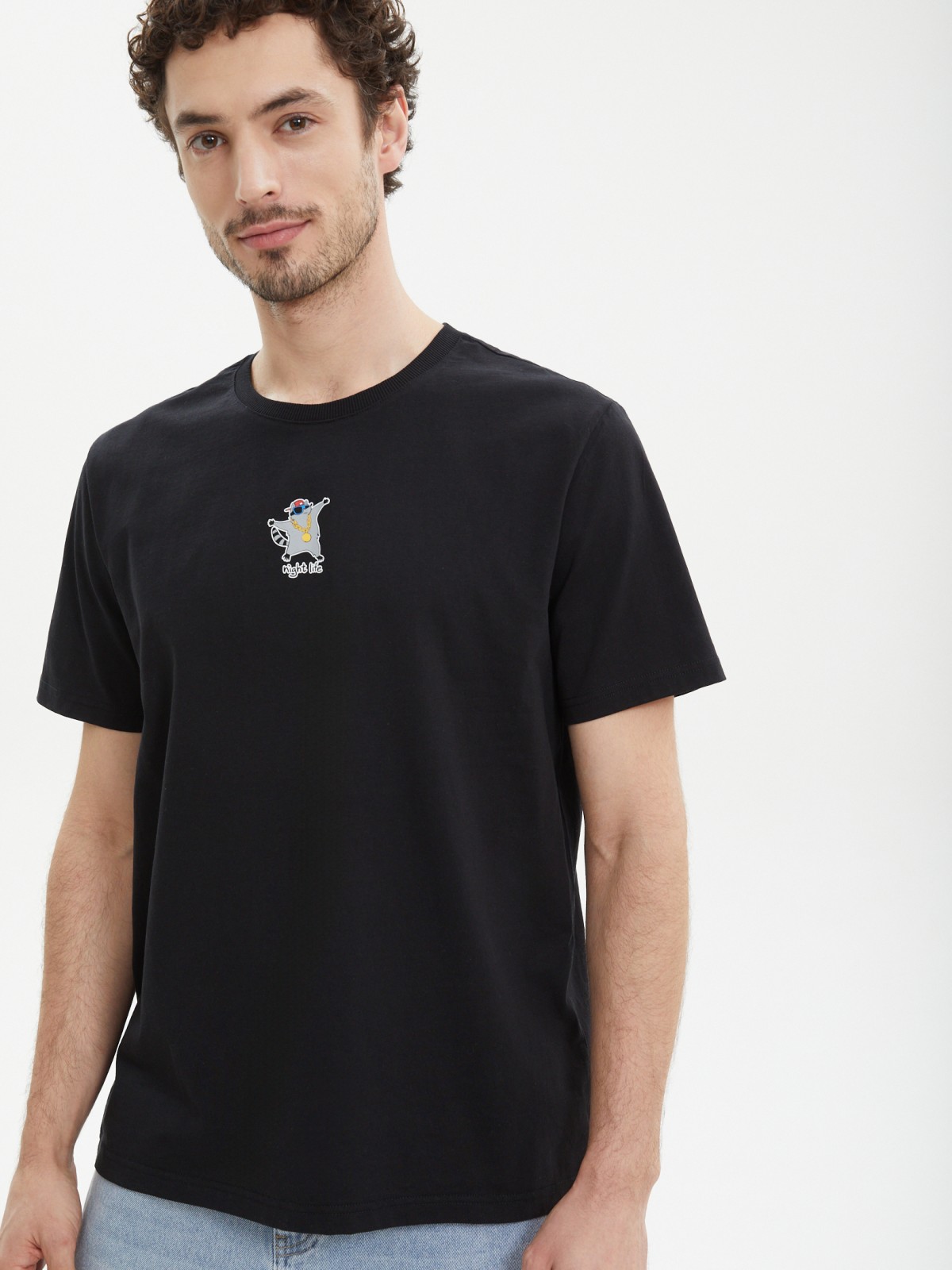 Футболка из хлопка с принтом