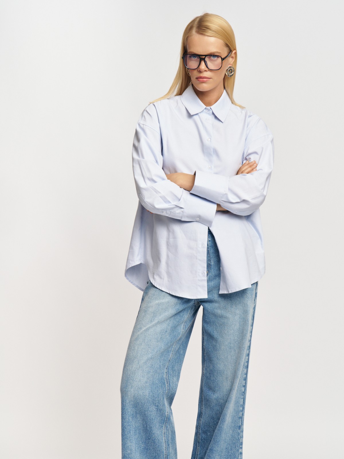 Рубашка из хлопка с длинным рукавом