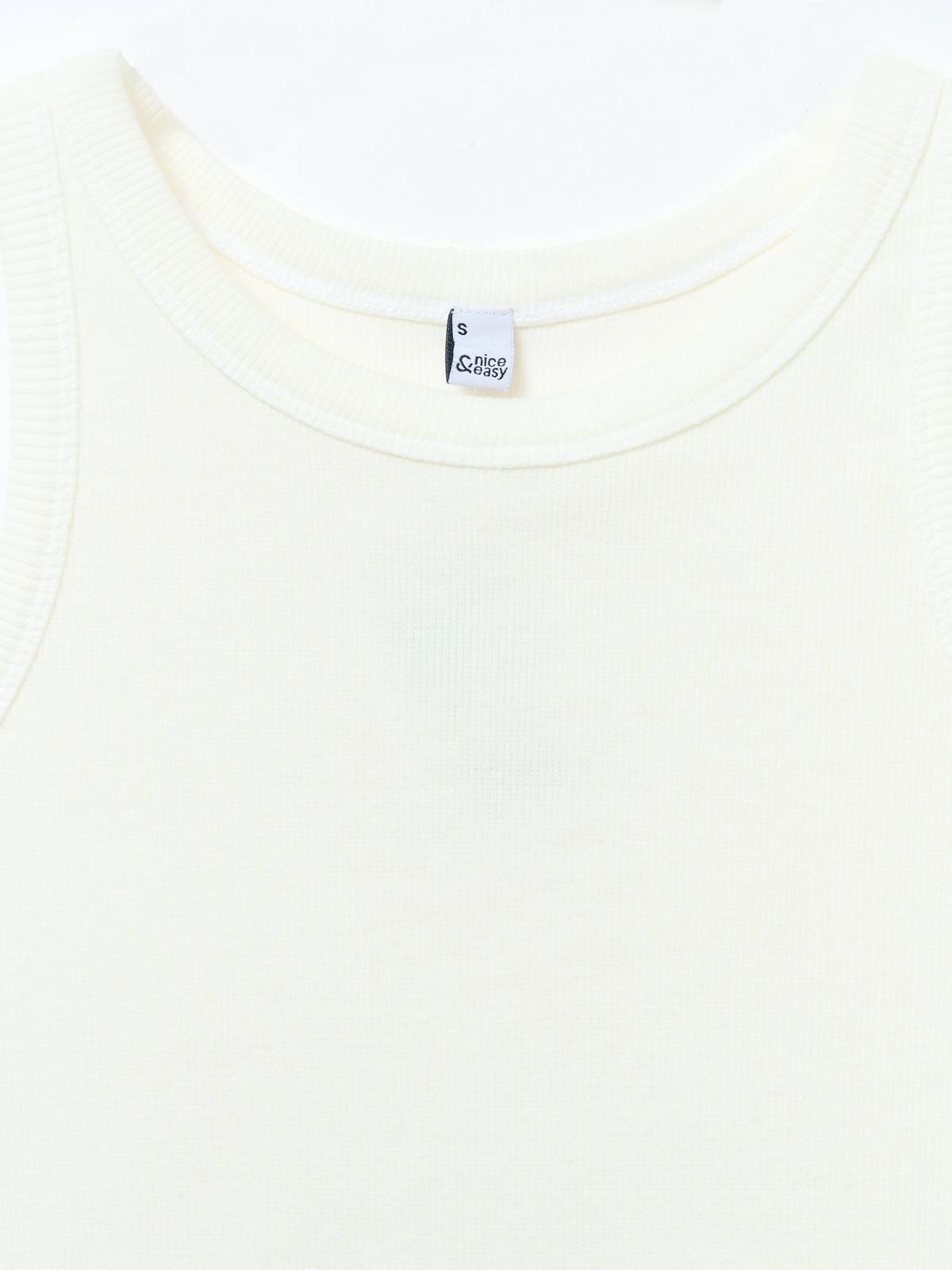 Майка-топ из хлопка без рукавов