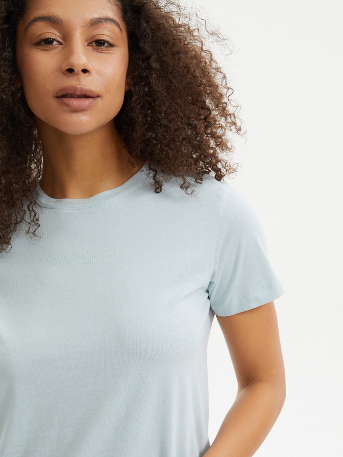 Футболка из хлопка с надписью