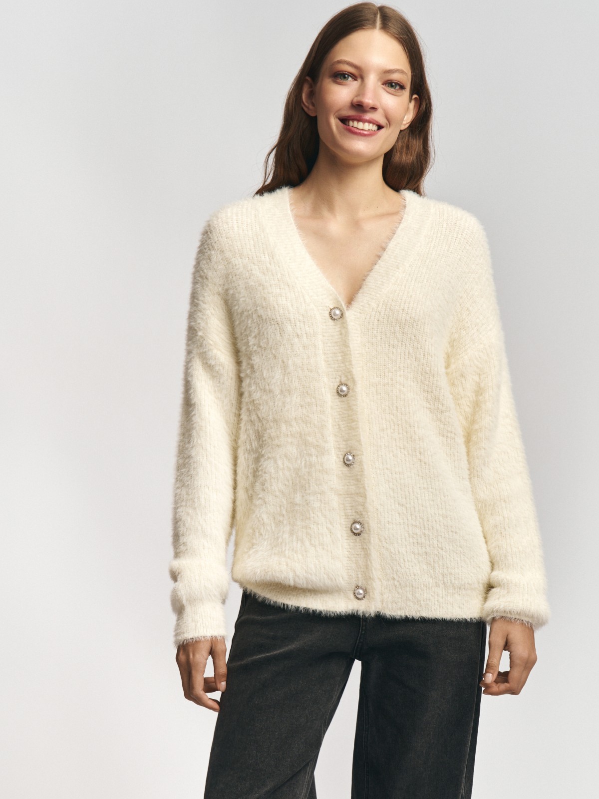 Вязаный кардиган на пуговицах