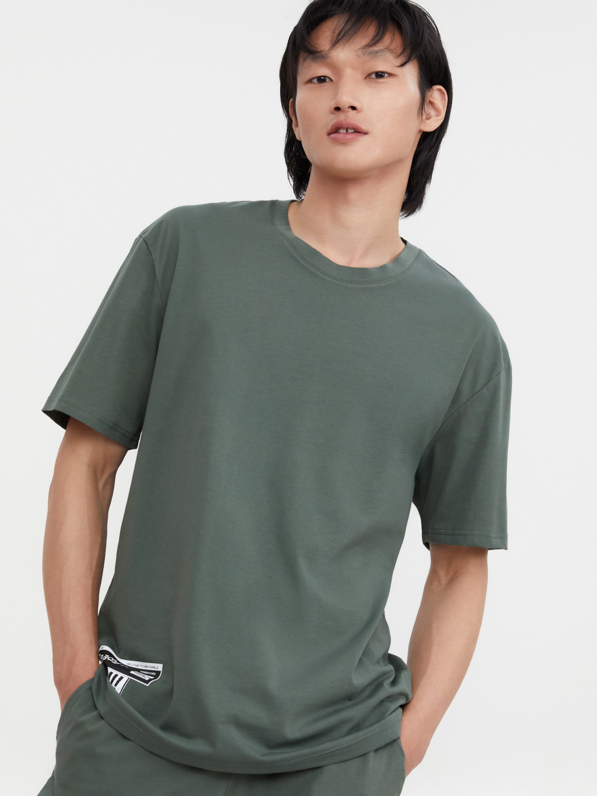 Футболка из хлопка с принтом