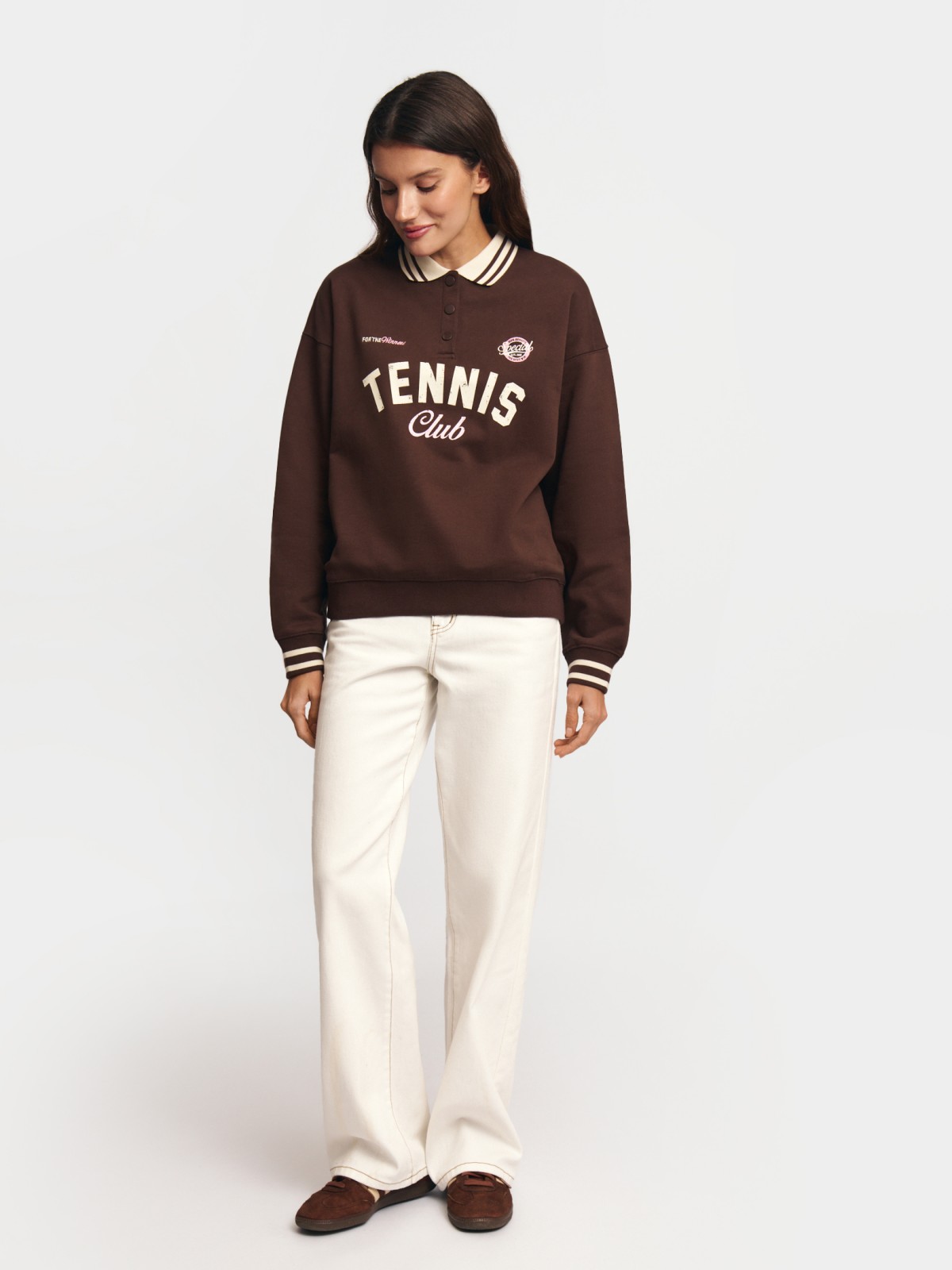 Свитшот поло из хлопка