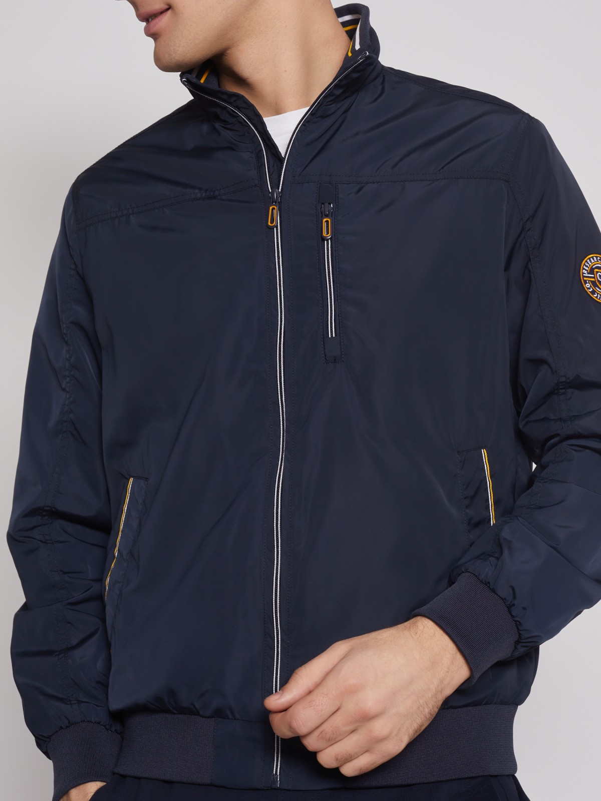 Куртка с воротником-стойкой zolla 012215602034, цвет темно-синий, размер L - фото 5