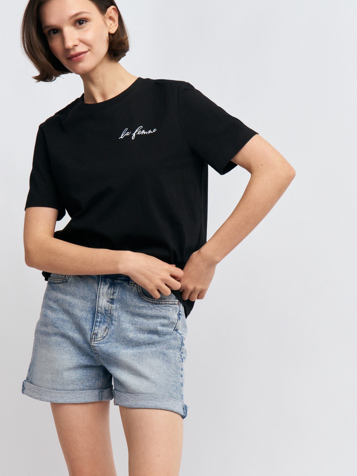 Футболка из хлопка с надписью