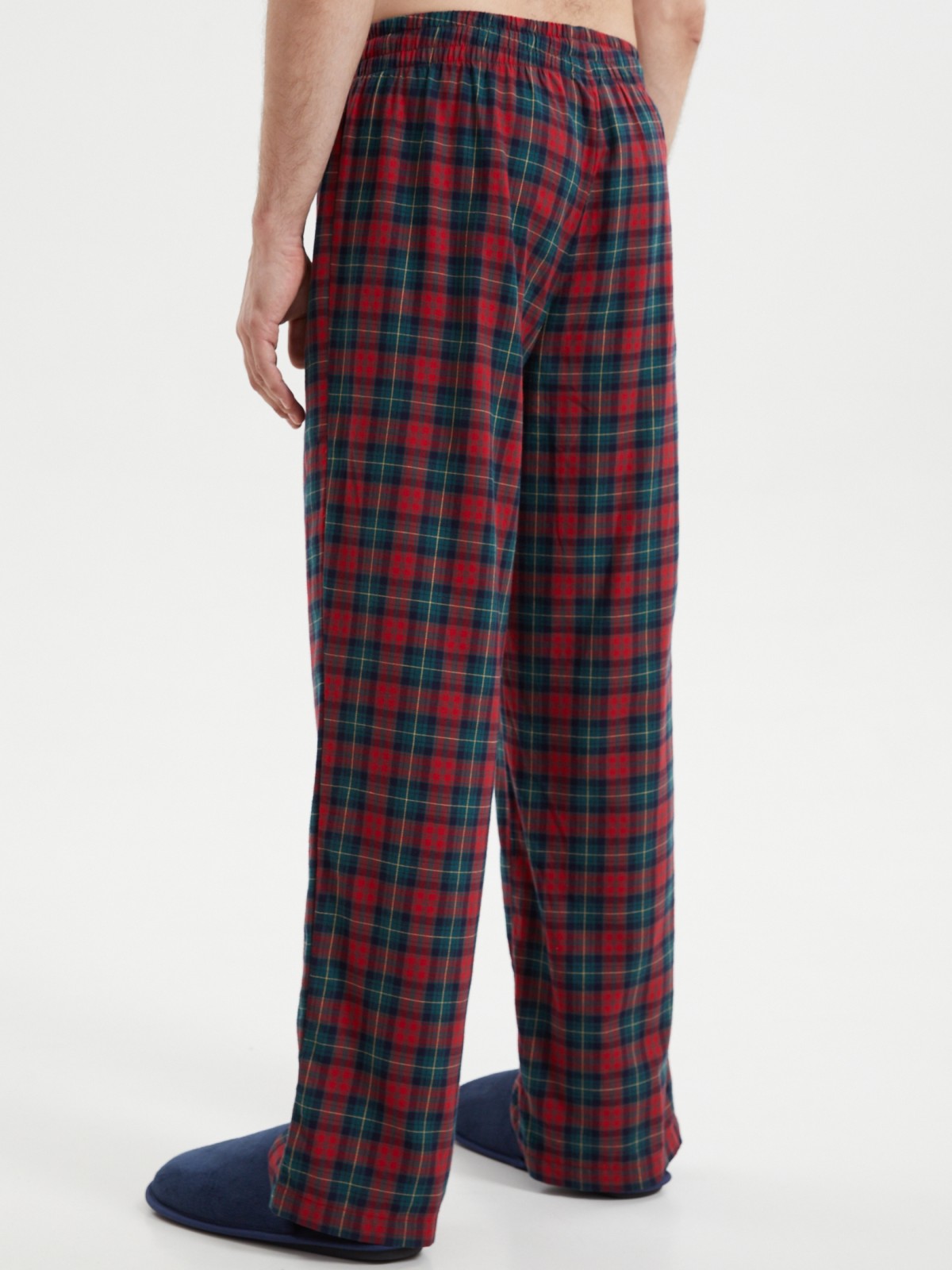 Домашние брюки из хлопка в клетку