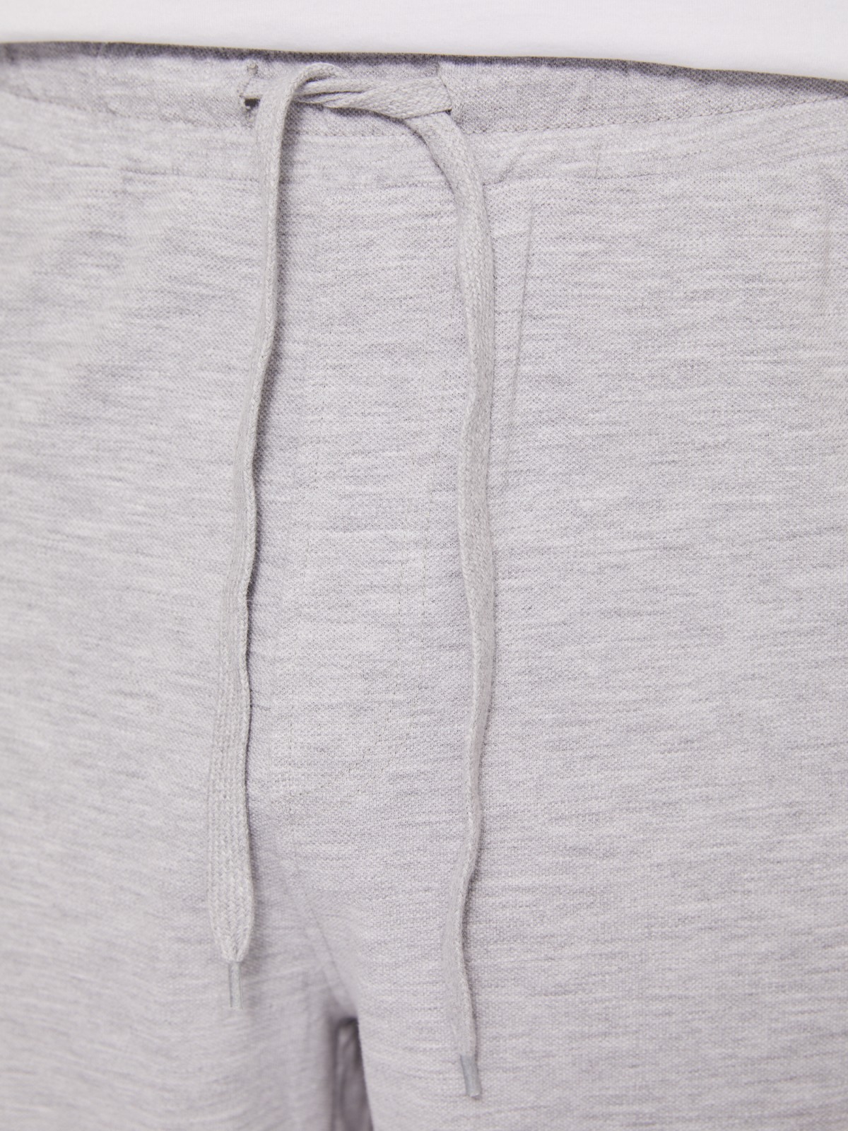 Трикотажные шорты на резинке zolla 014237J75032, цвет серый, размер S - фото 4