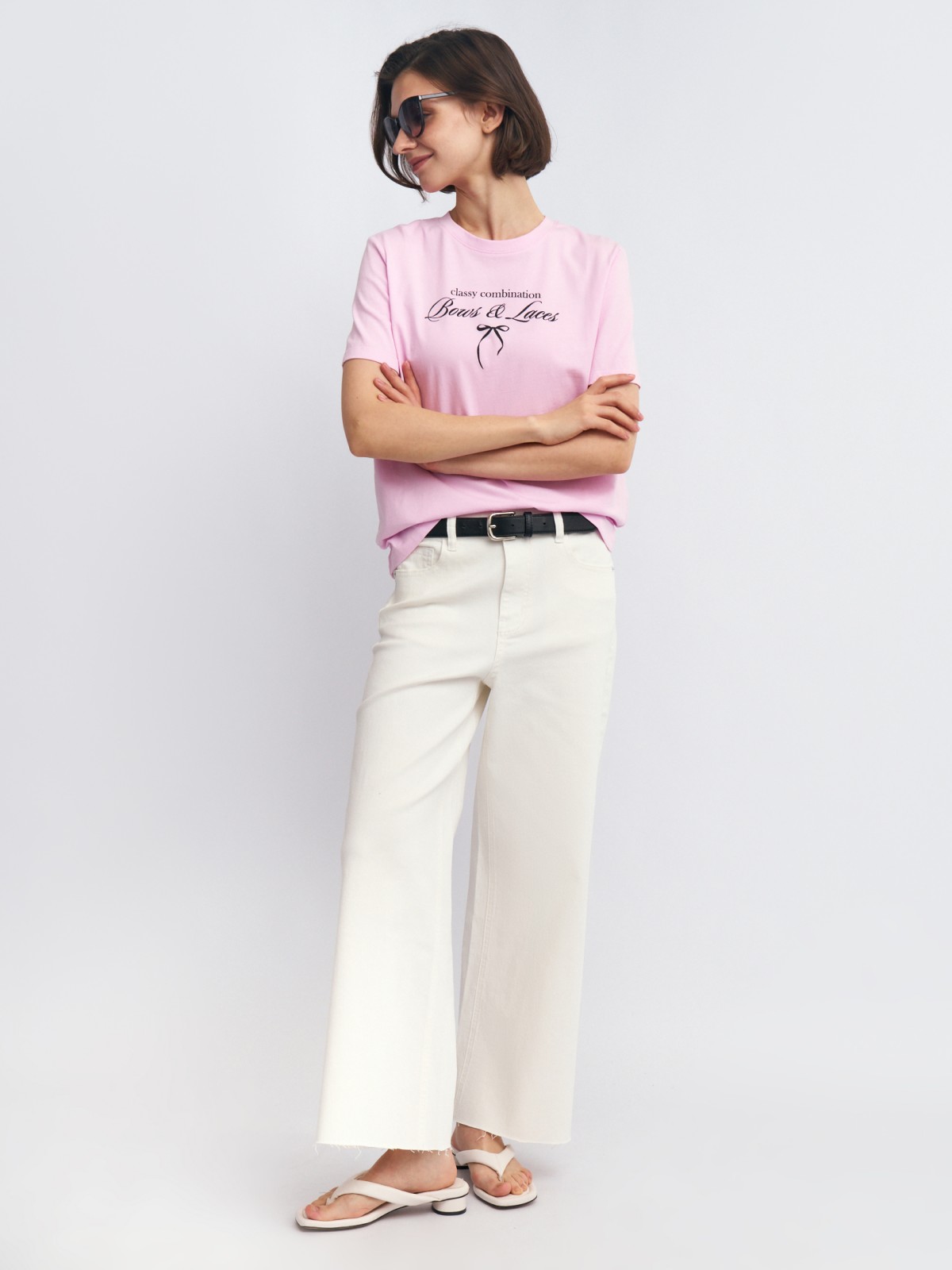 Футболка из хлопка с надписью