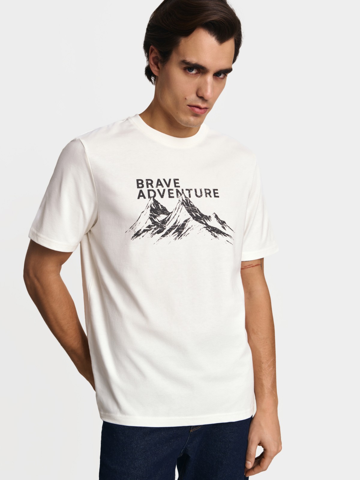 Футболка из хлопка с принтом